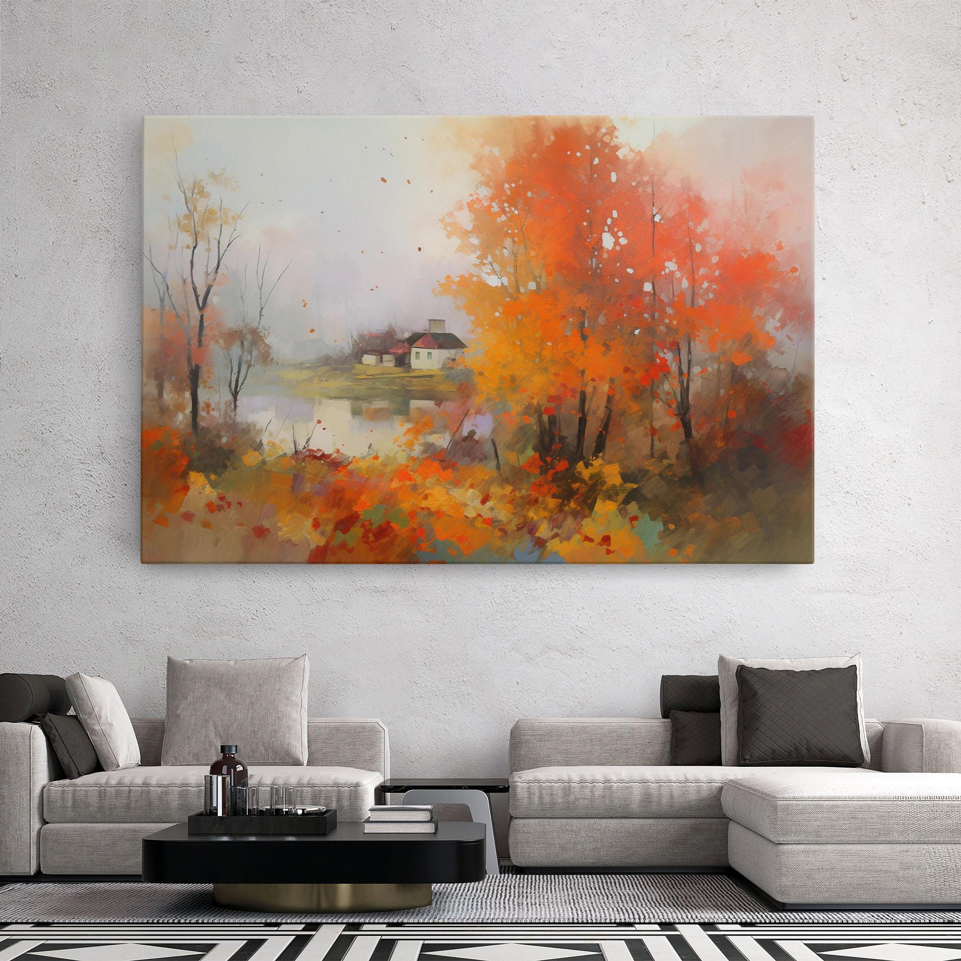 Leinwandbild Autumnal Painting mockup 2