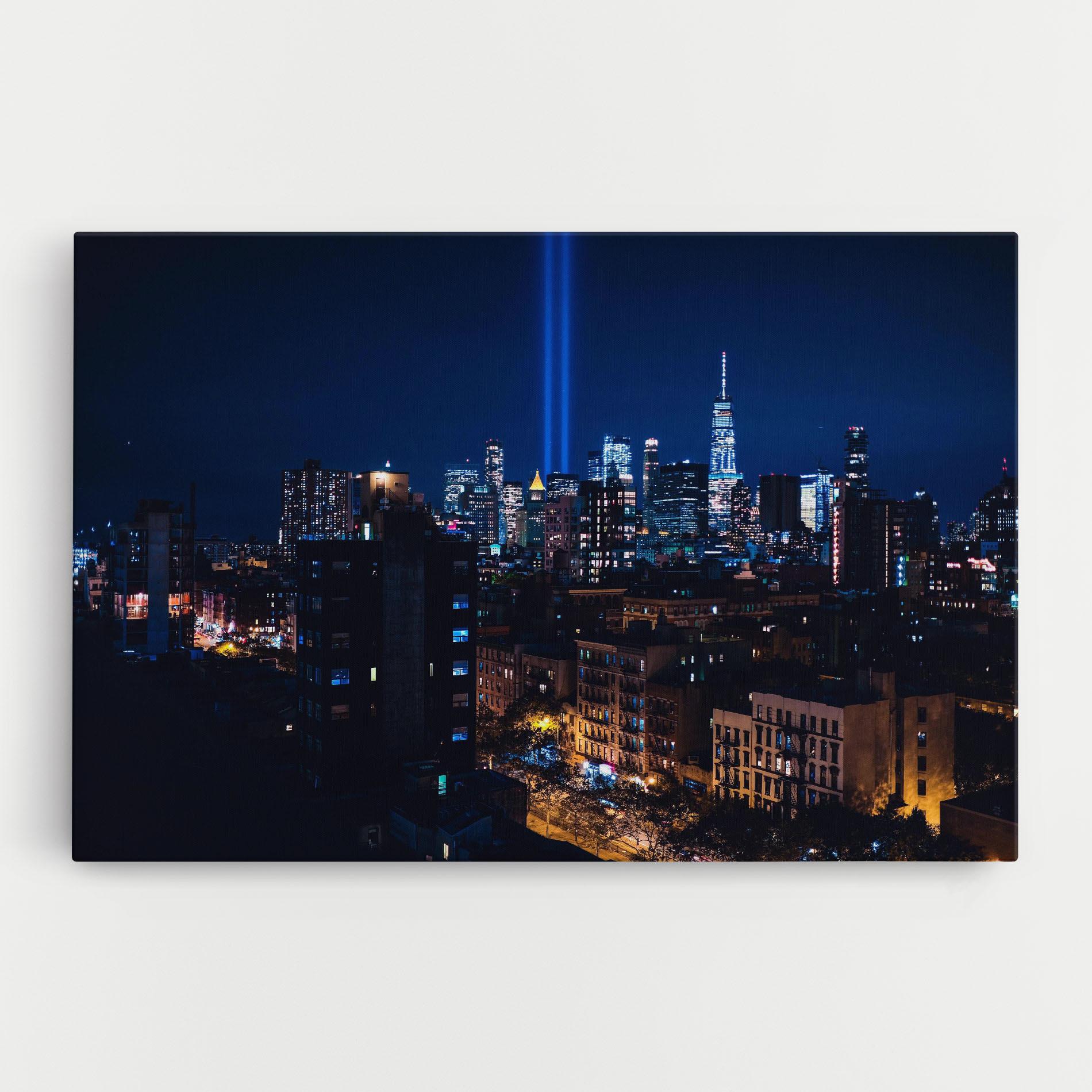 Leinwandbild Blue Light City mockup 0