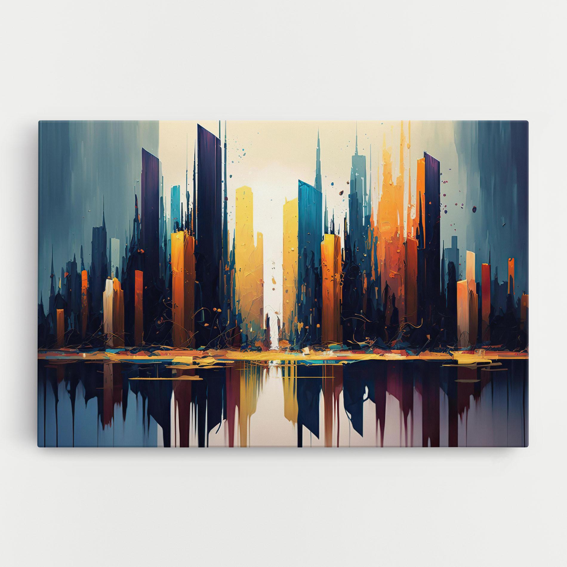 Leinwandbild City Pain Art mockup 0