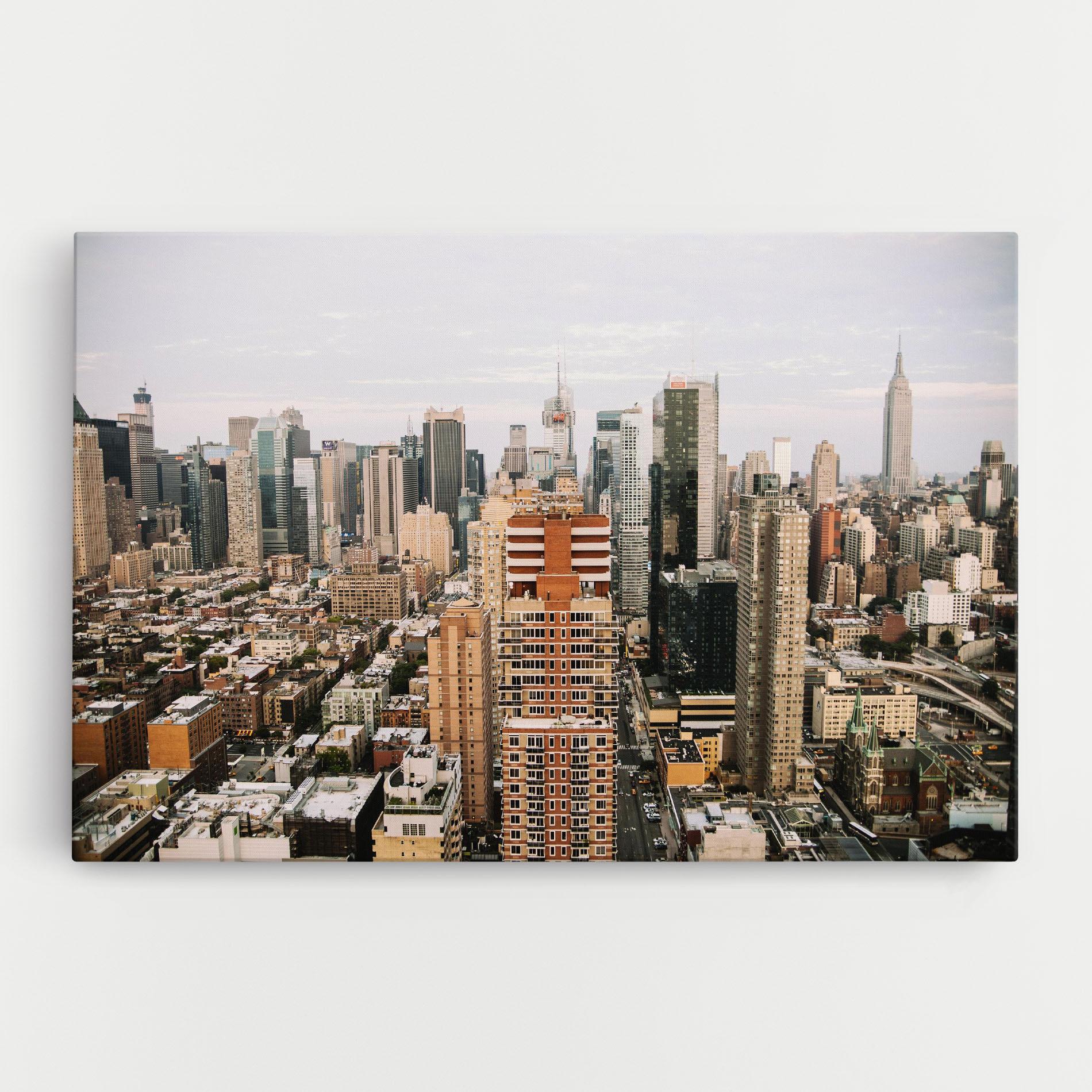 Leinwandbild Cream Orange Building mockup 0