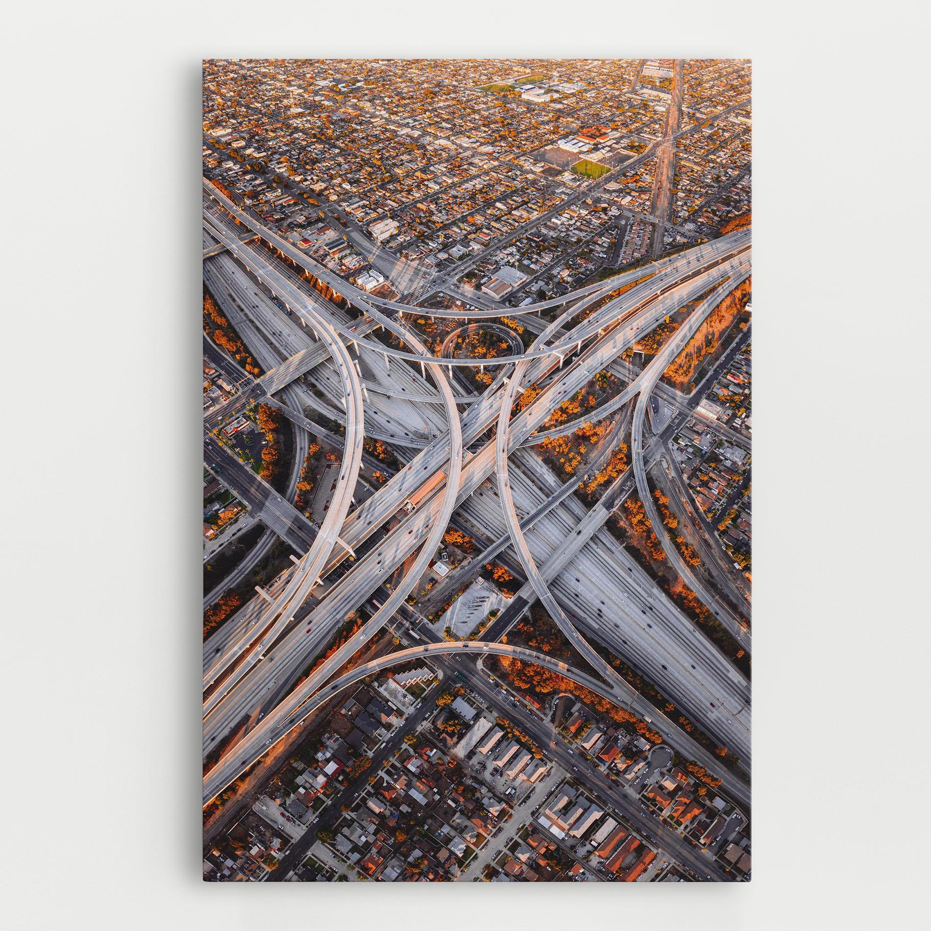 Leinwandbild Big Road City mockup 0