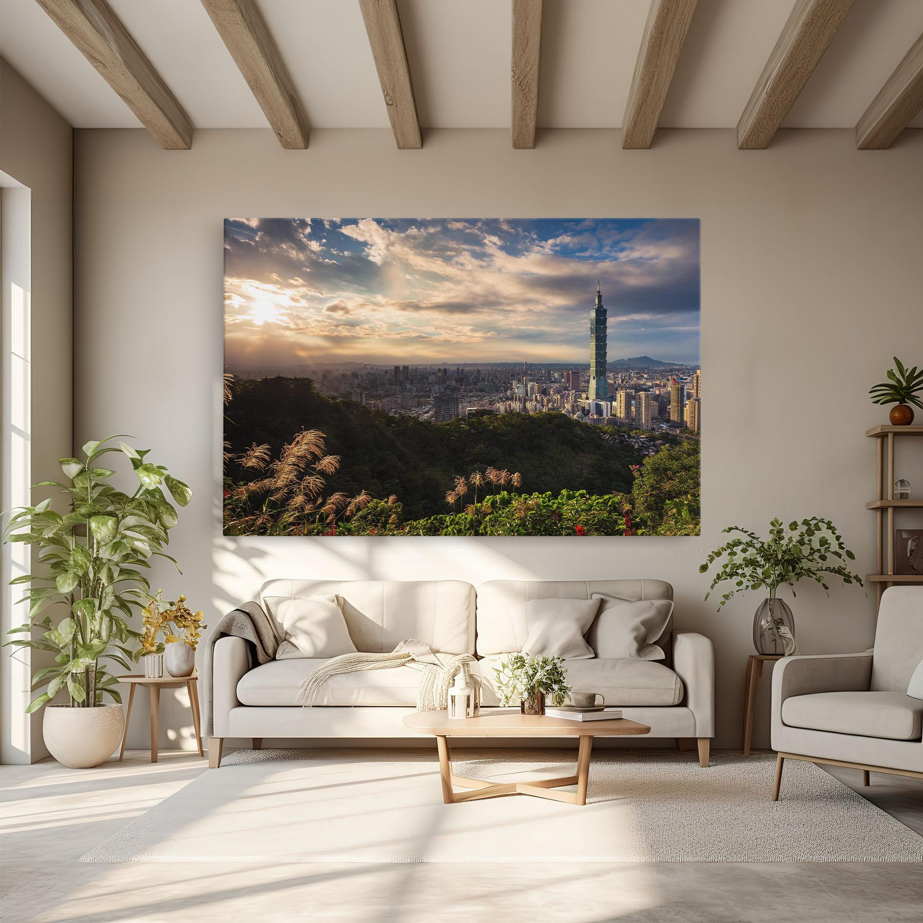 Leinwandbild Big Building Daylight mockup 6