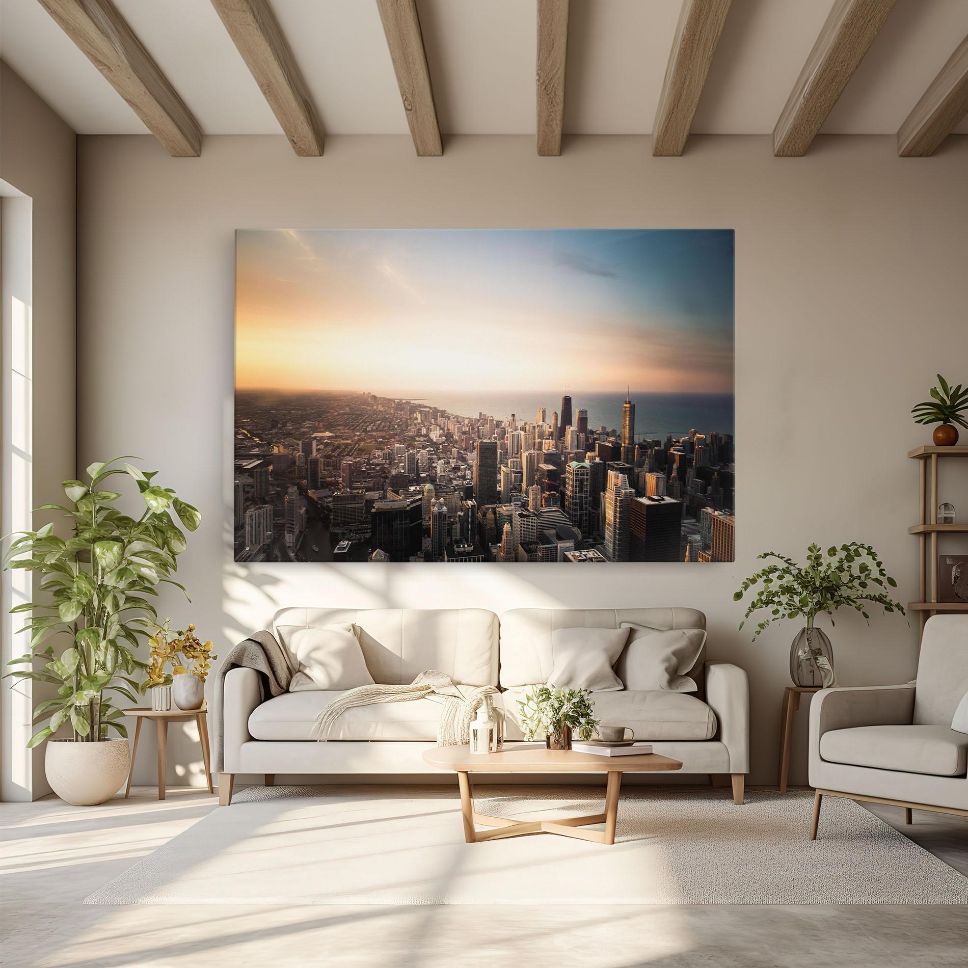 Leinwandbild City Buildings mockup 6