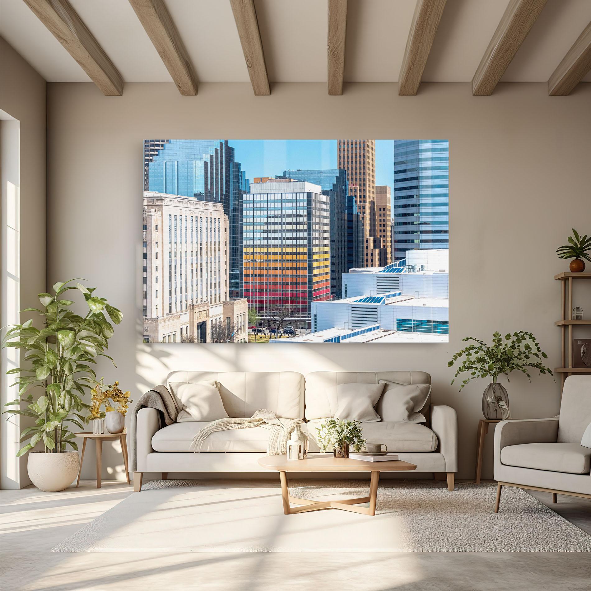 Leinwandbild Colorful Urban Building mockup 6