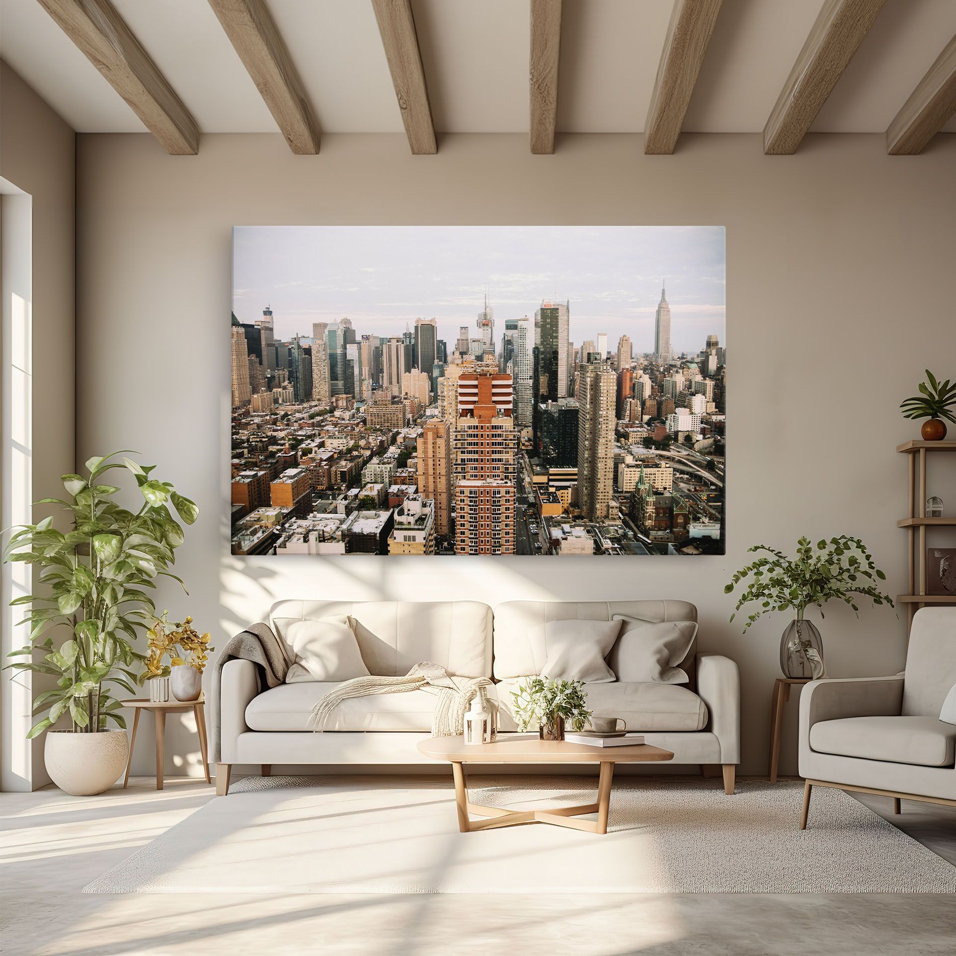 Cream Orange Building mockup 6