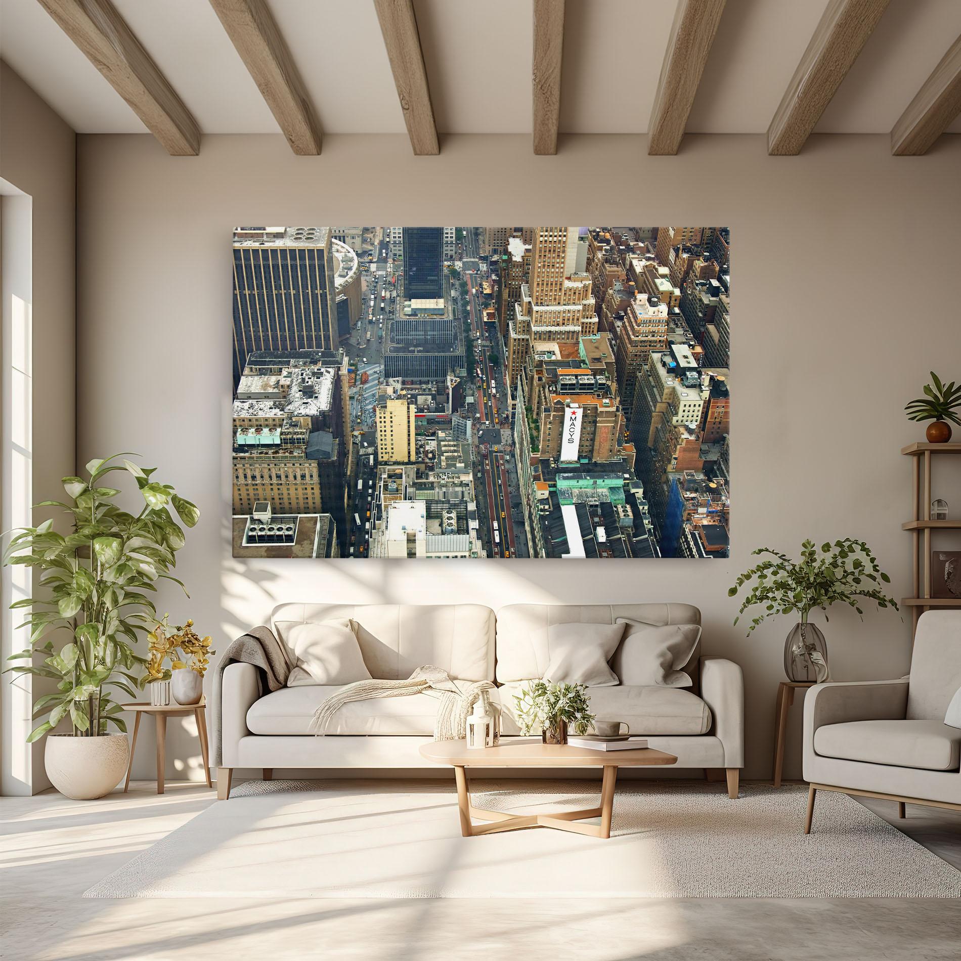 Leinwandbild Cream Tall Building mockup 6