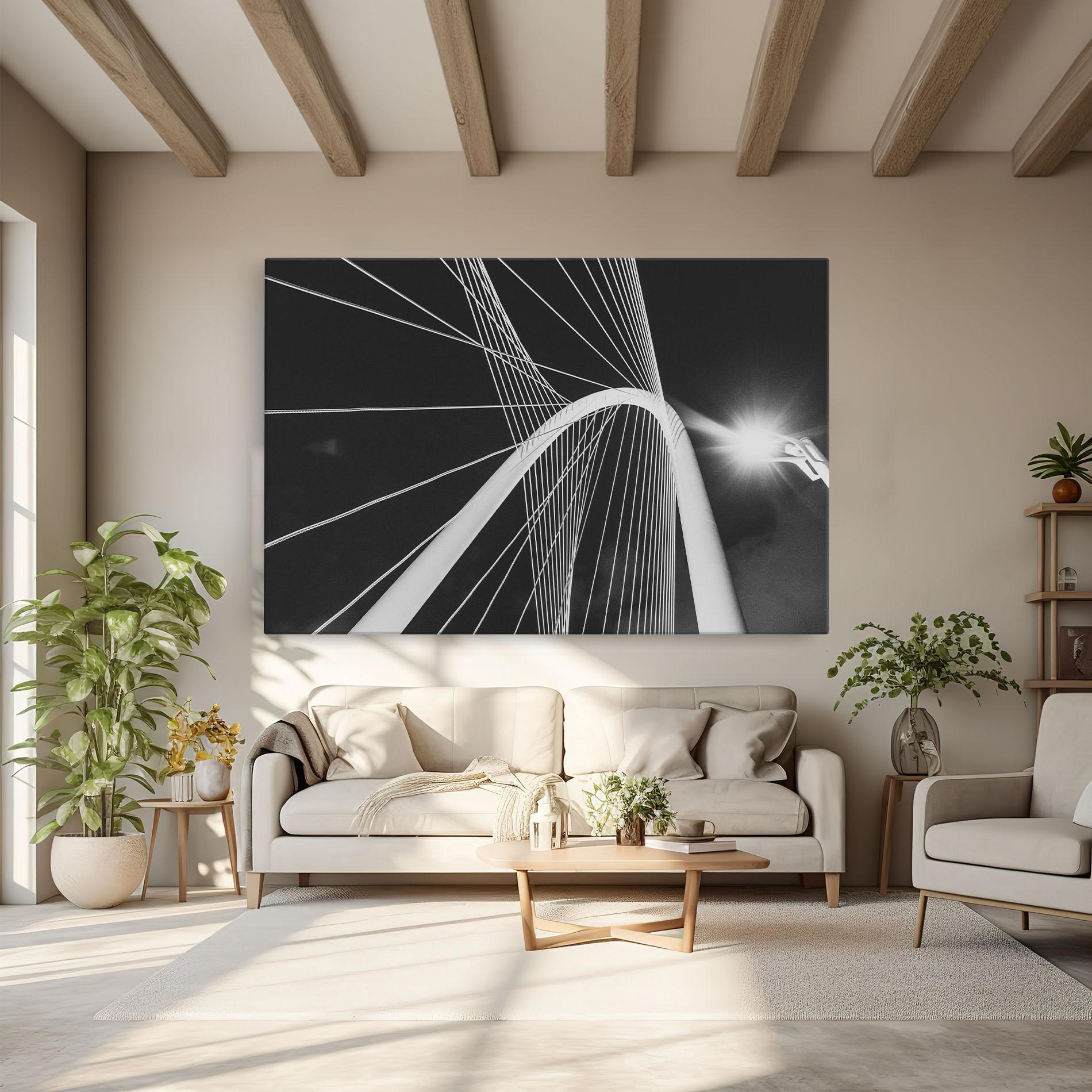 Leinwandbild White Glass Building mockup 6