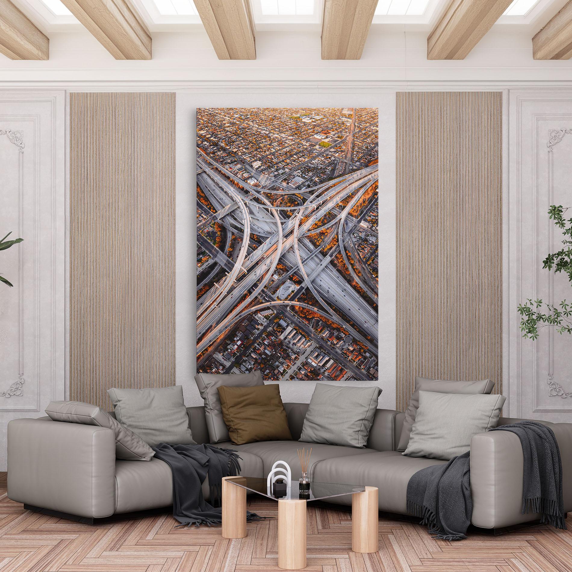 Leinwandbild Big Road City mockup 6