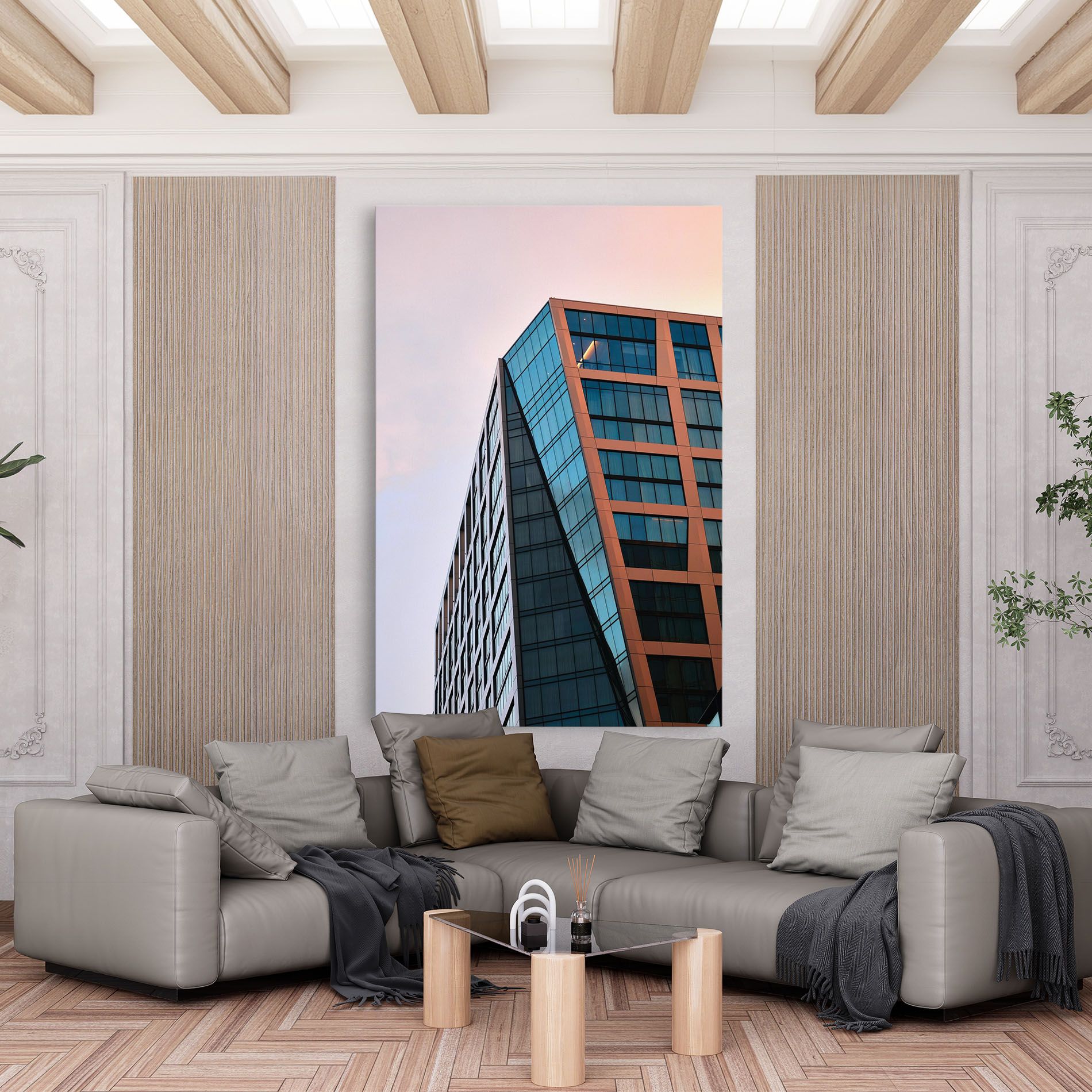 Blue Glass Building mockup 6