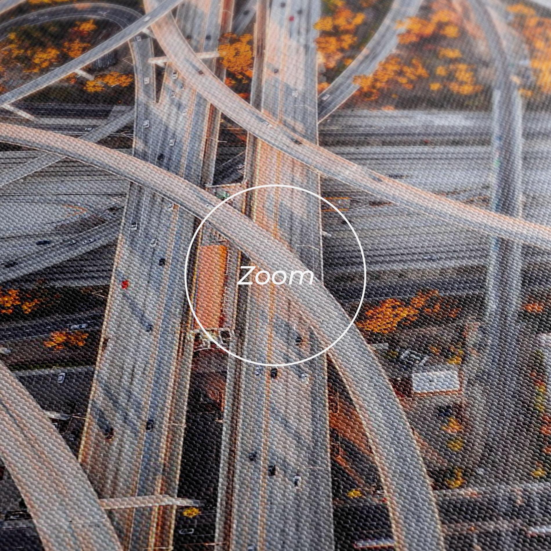 Leinwandbild Big Road City mockup 3