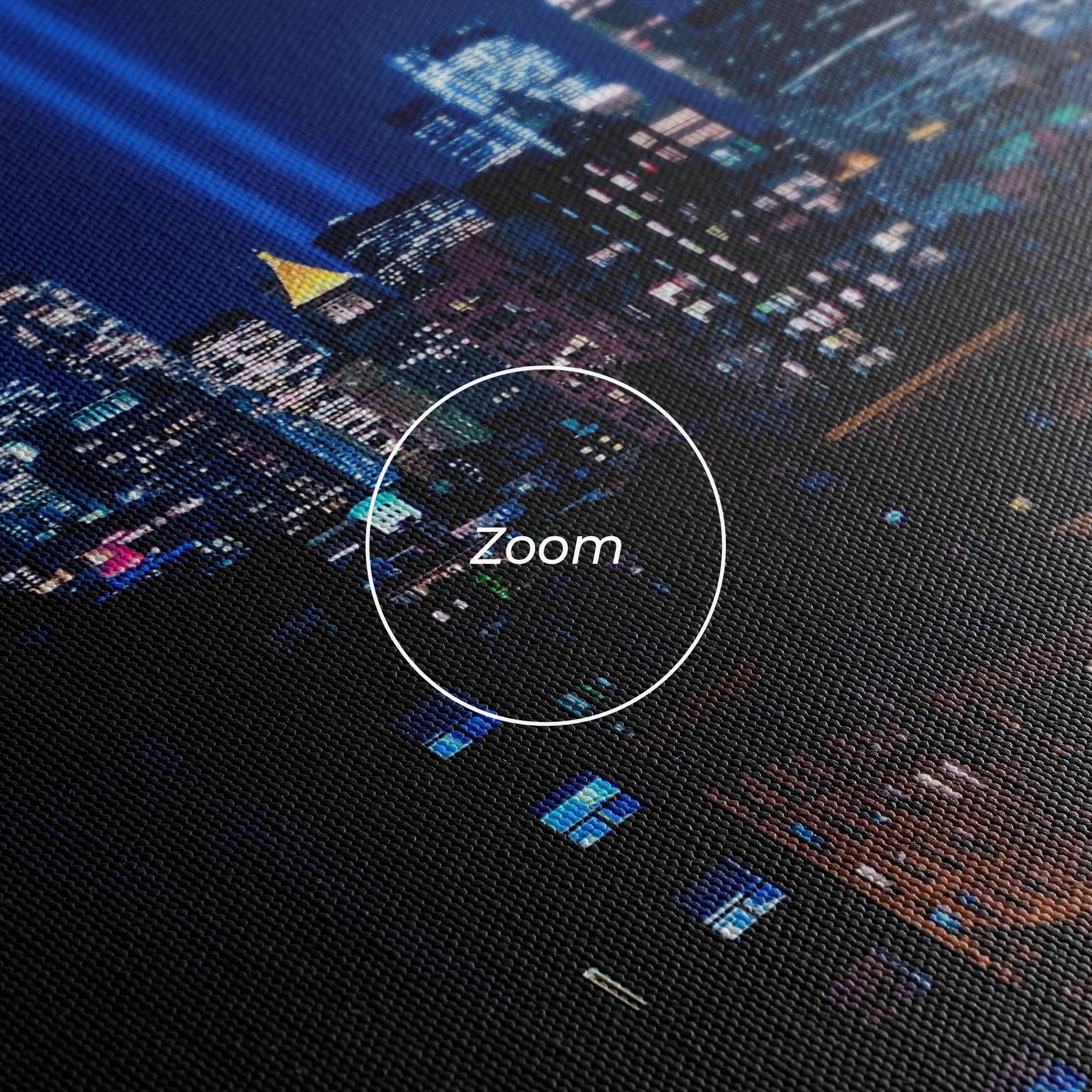 Leinwandbild Blue Light City mockup 3