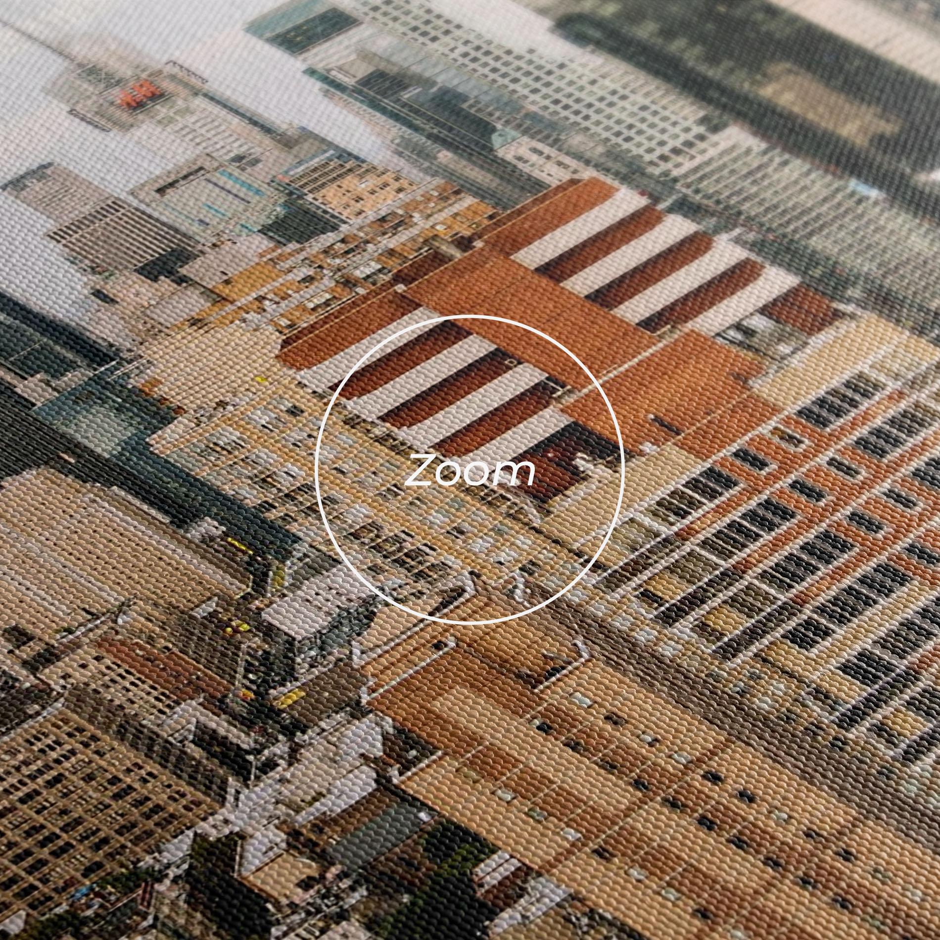 Leinwandbild Cream Orange Building mockup 3