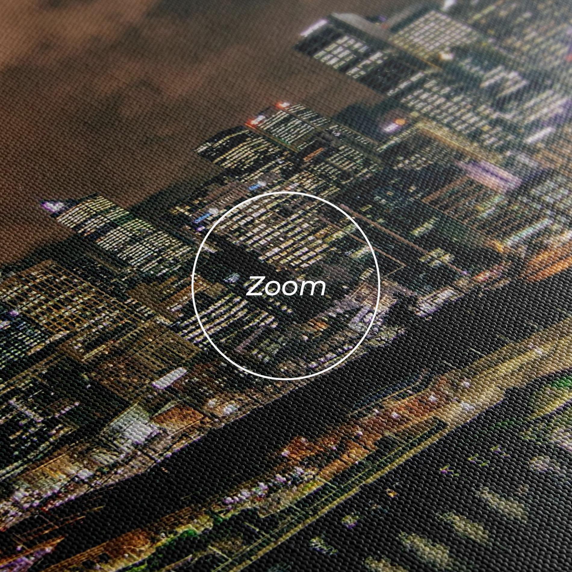 Leinwandbild Green Purple City mockup 3