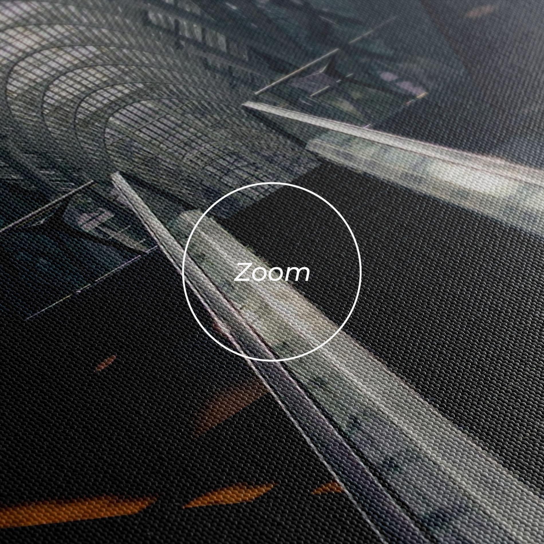 Leinwandbild Grey Stairs Building mockup 3