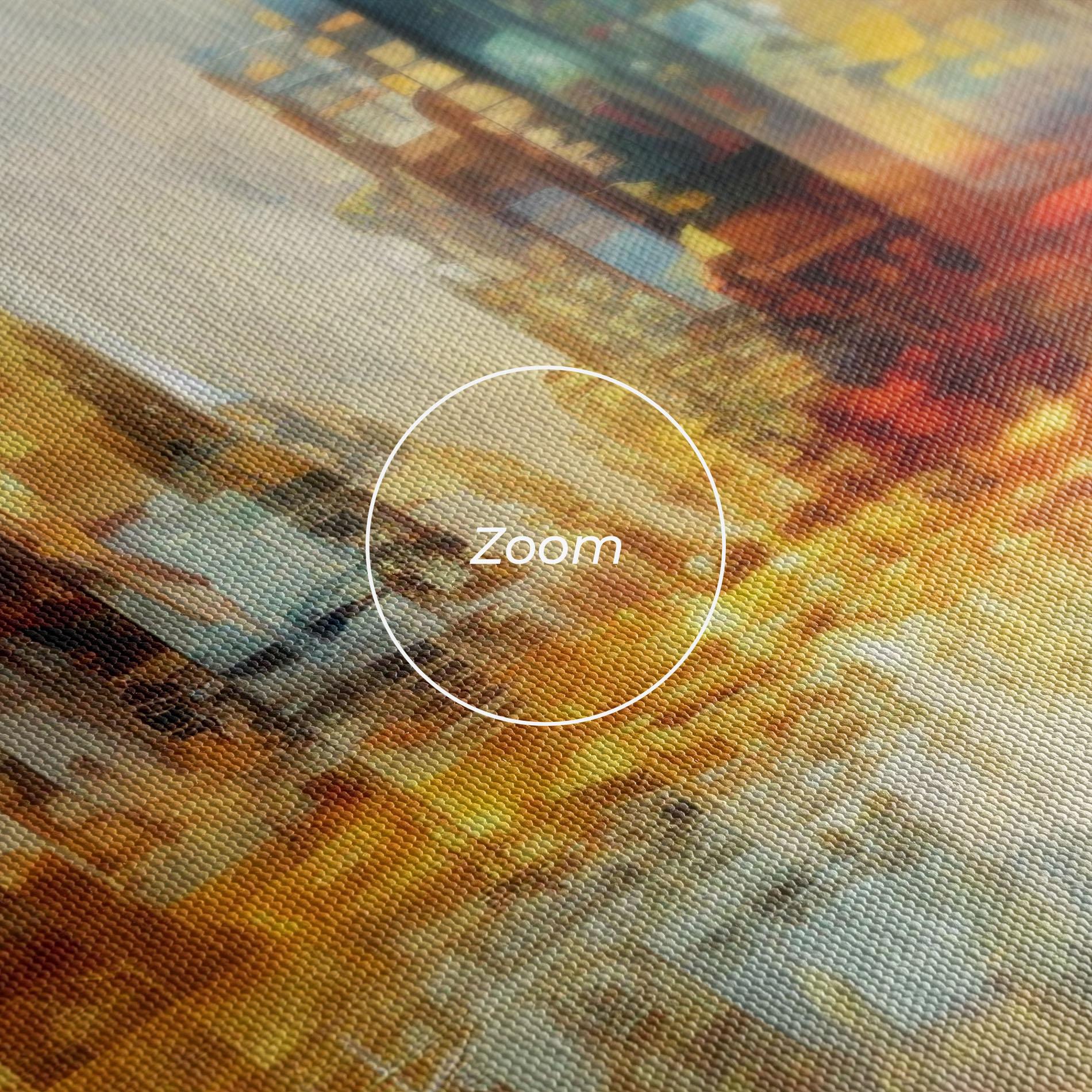 Leinwandbild Orange Lights City mockup 3