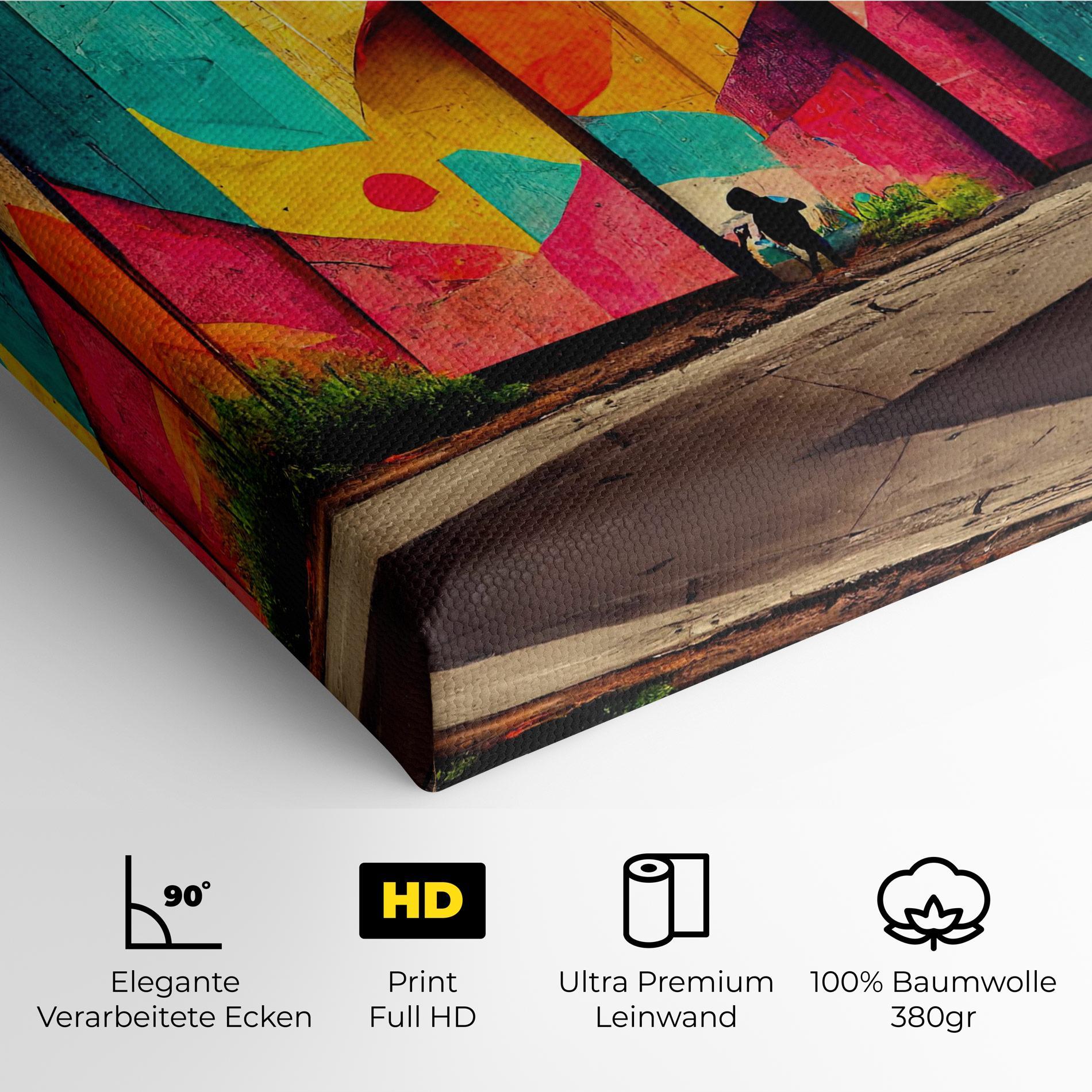 Leinwandbild Abstract City Color mockup 4