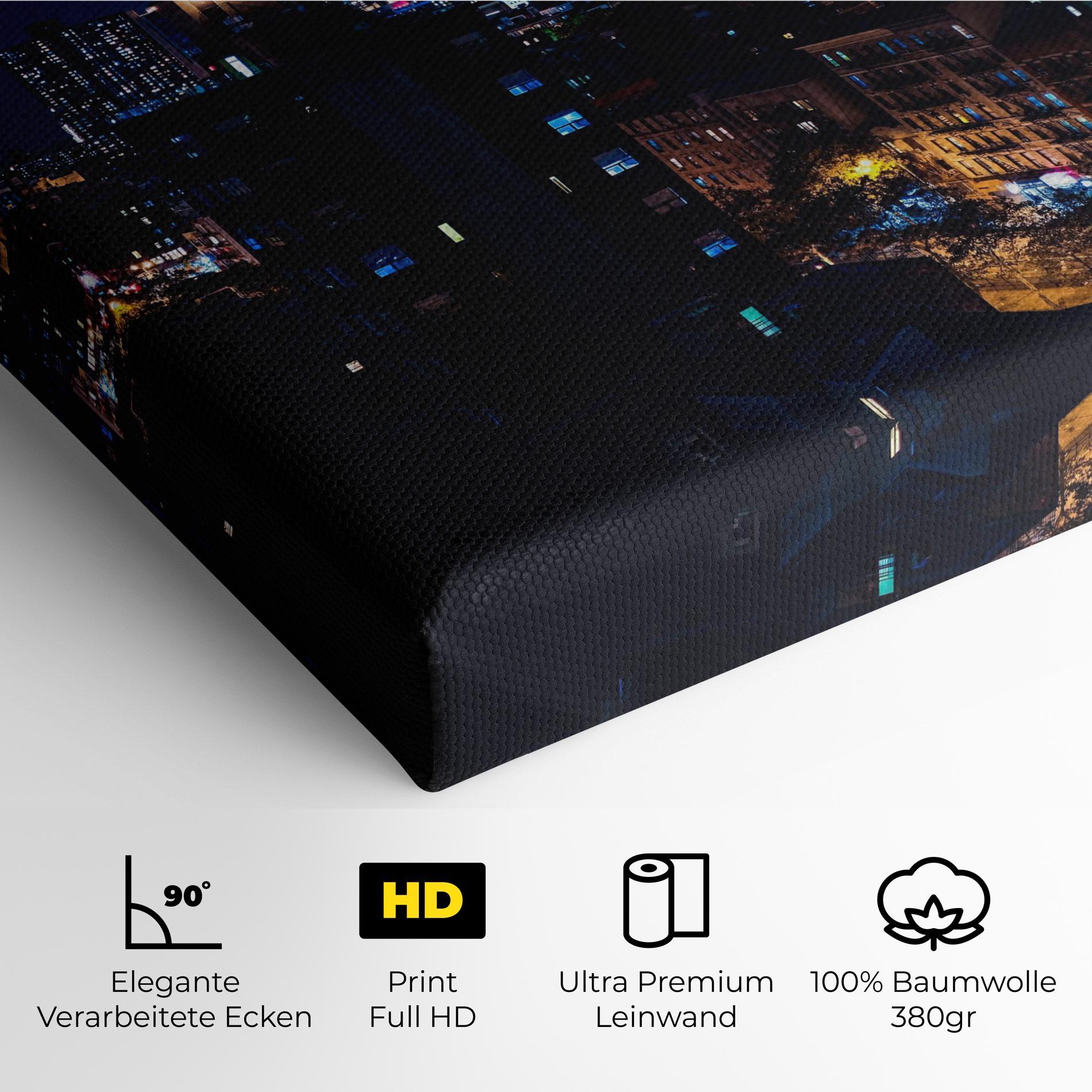 Leinwandbild Blue Light City mockup 4