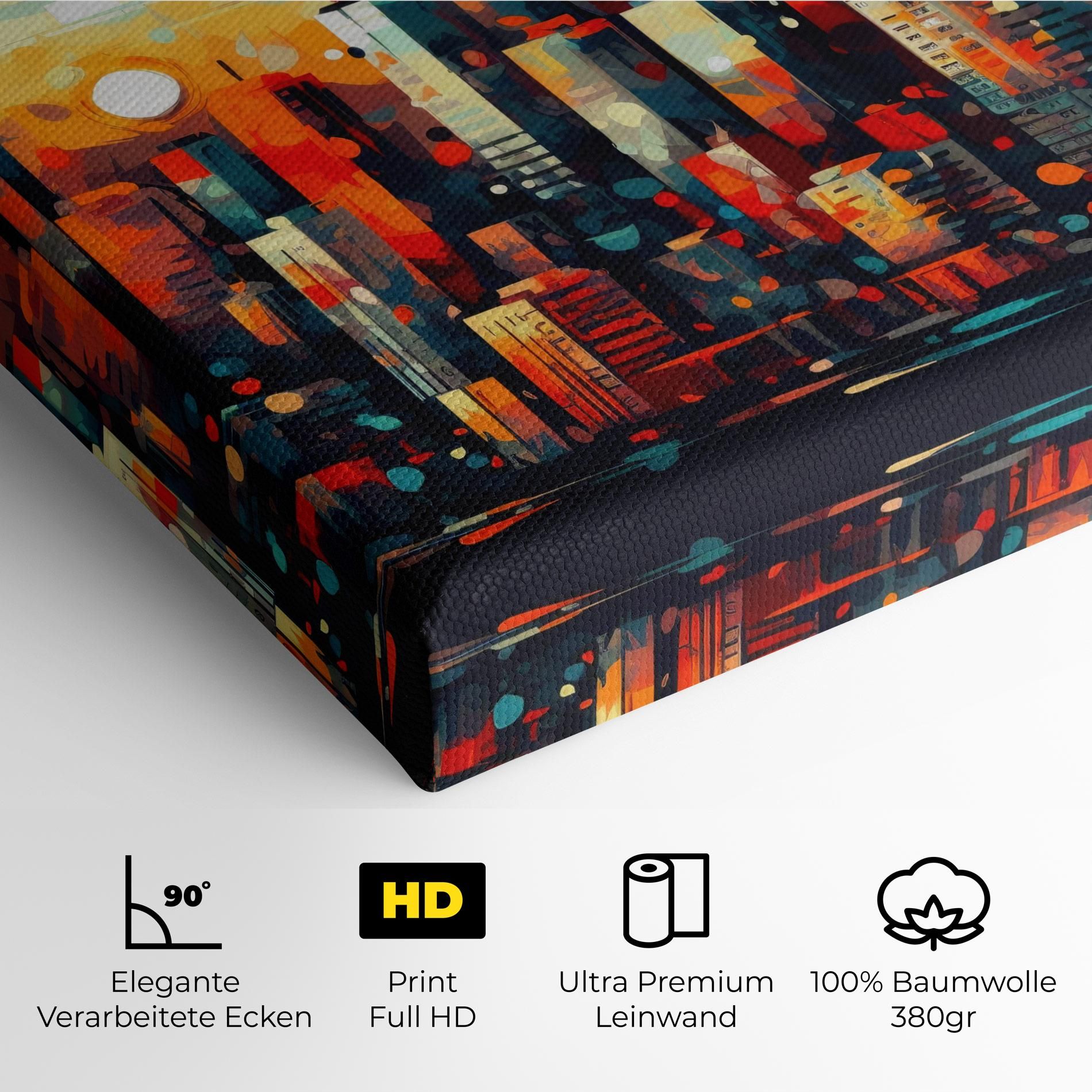 Colorful City Painting mockup 4