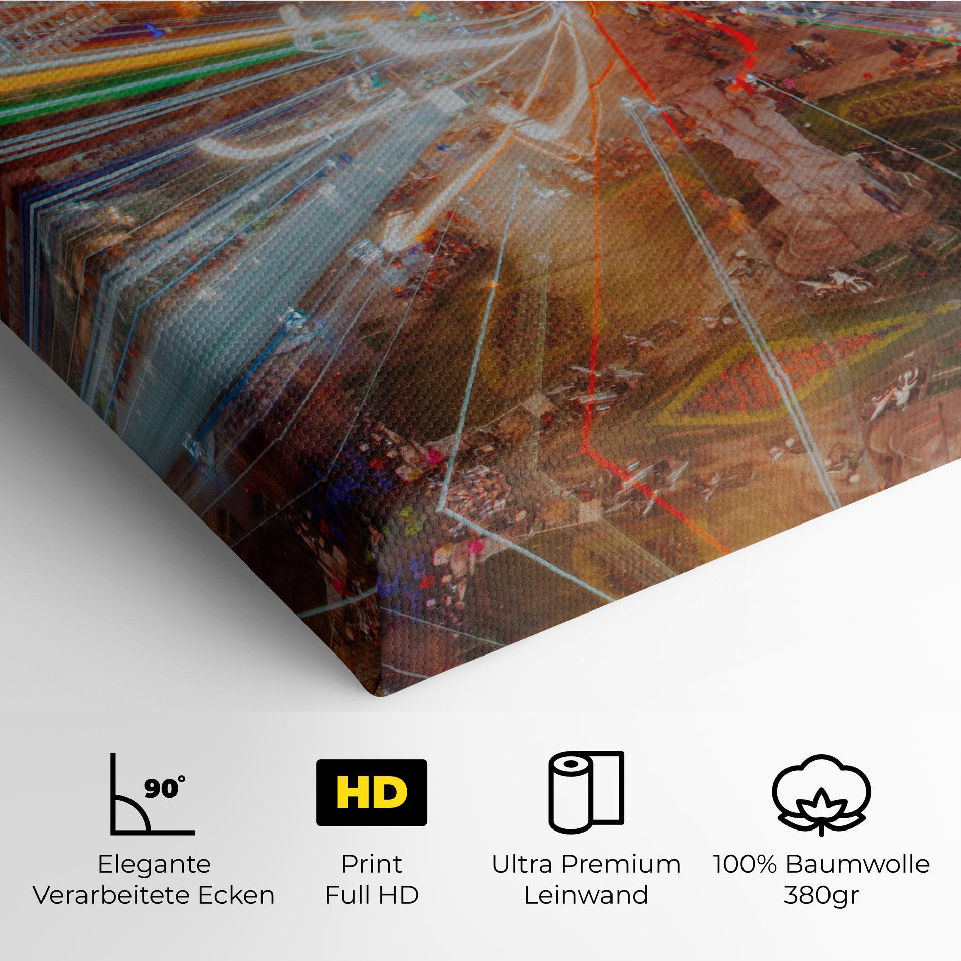 Leinwandbild Colorful Light City mockup 4