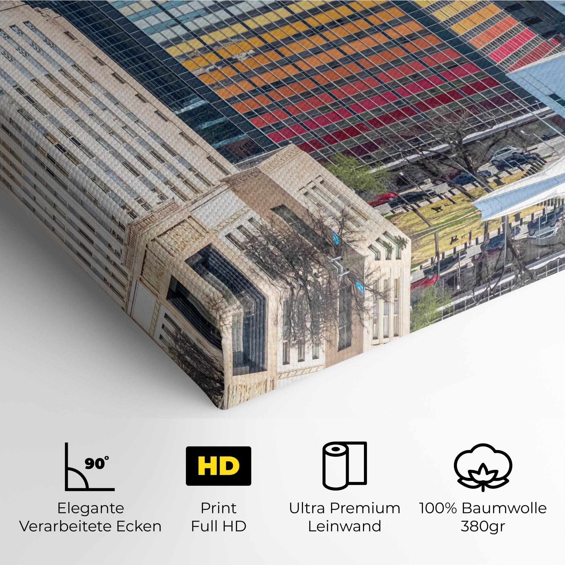 Leinwandbild Colorful Urban Building mockup 4