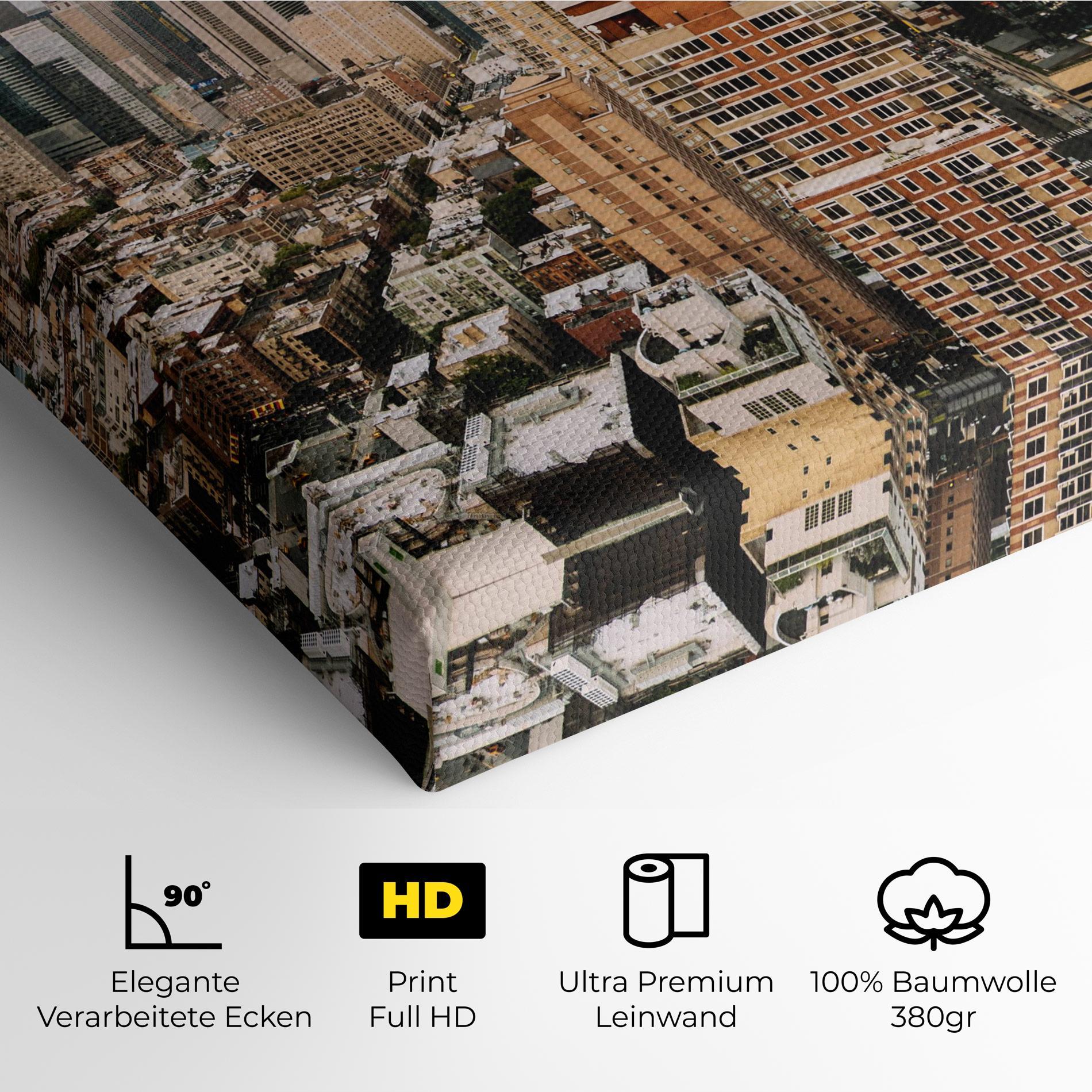 Leinwandbild Cream Orange Building mockup 4