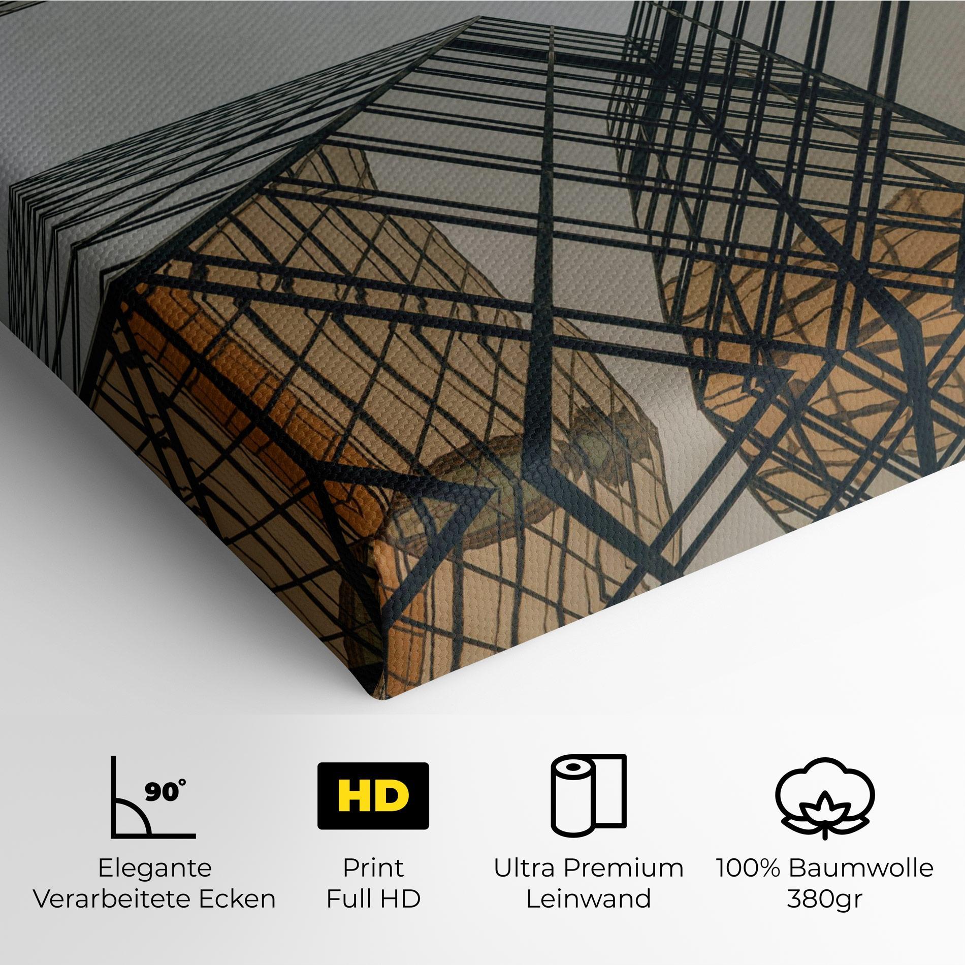 Leinwandbild Orange Glass Building mockup 4