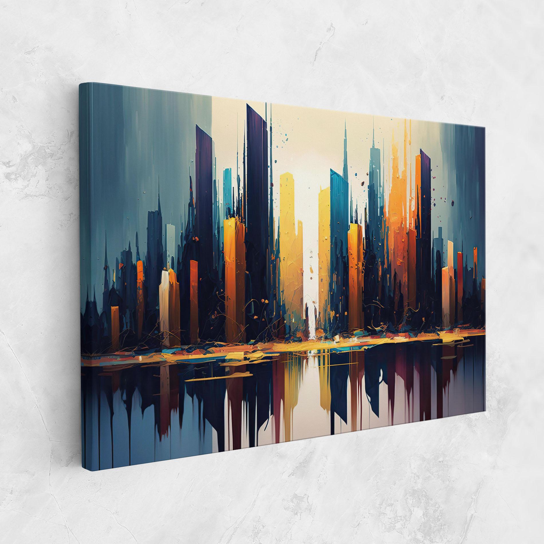 Leinwandbild City Pain Art mockup 1