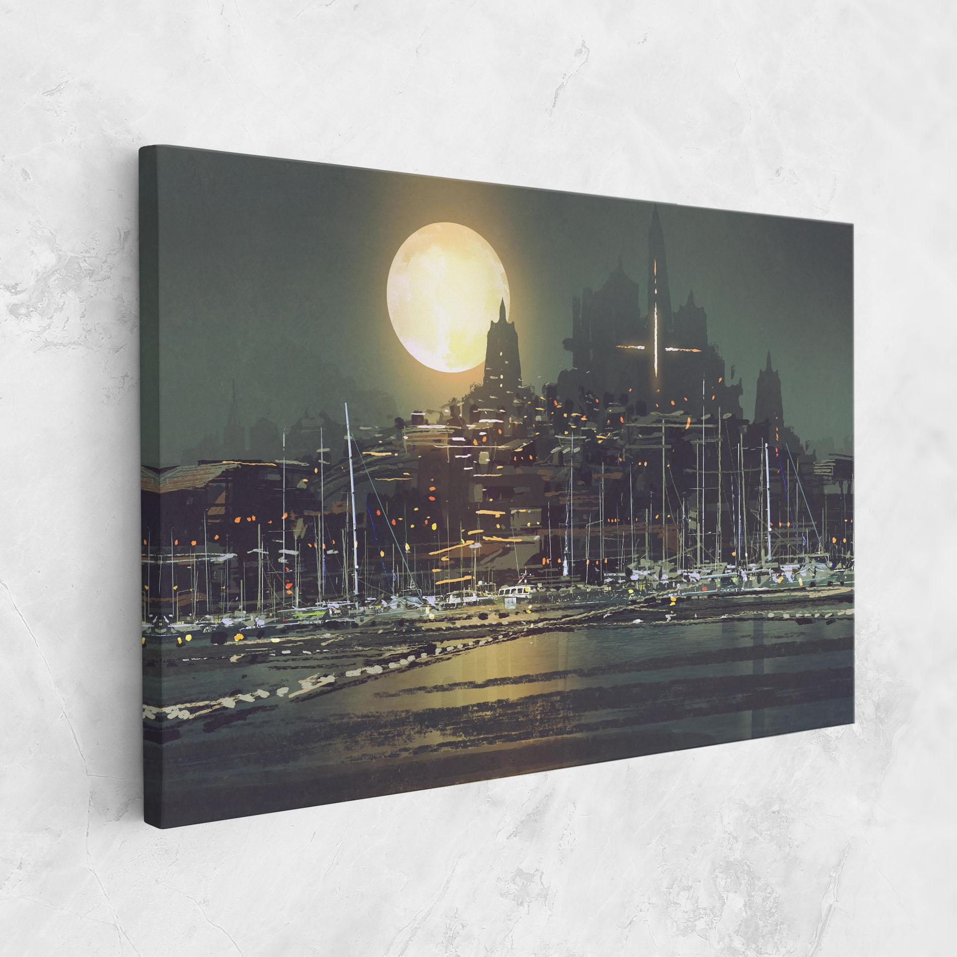 Leinwandbild City Port mockup 1