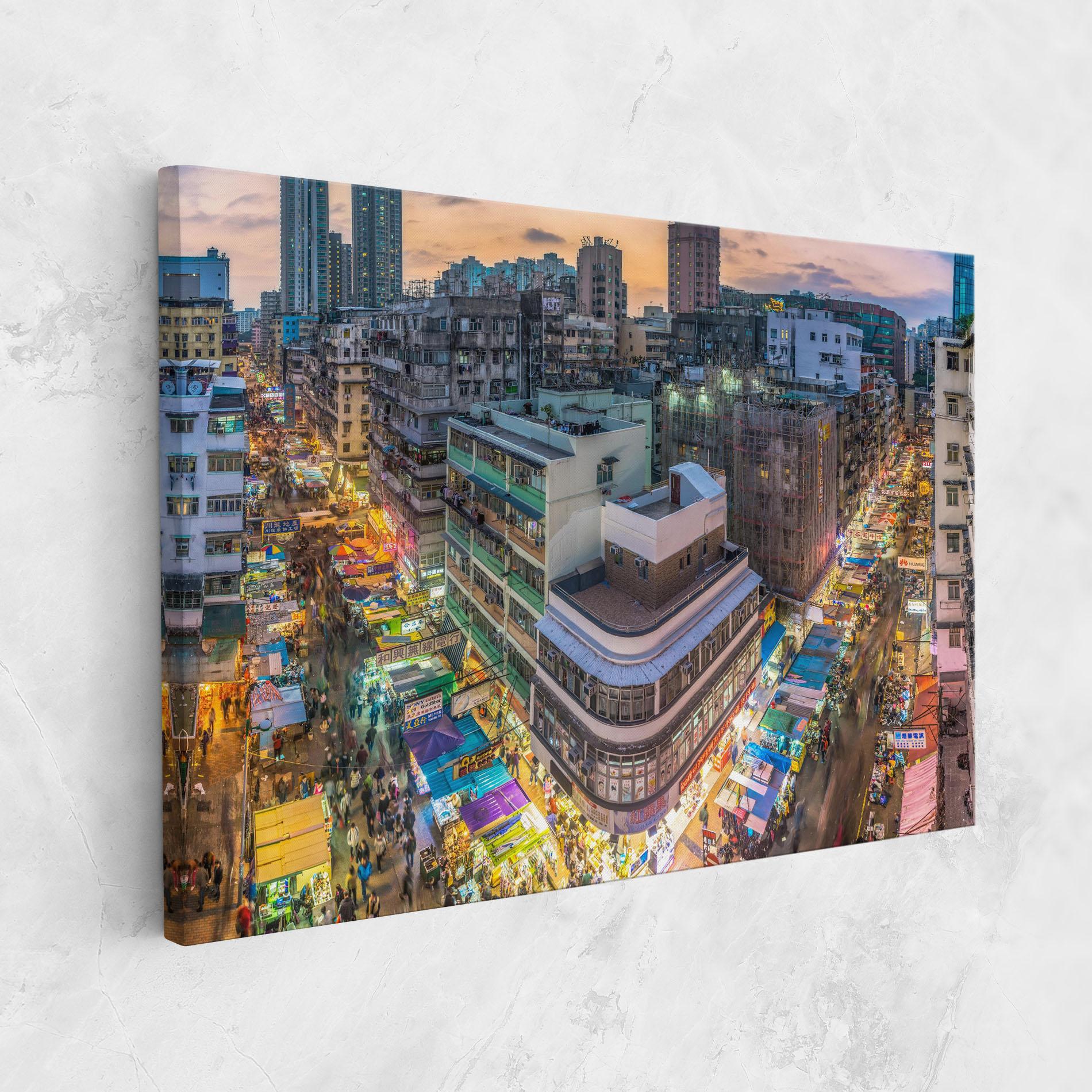 Leinwandbild Colorful Building mockup 1