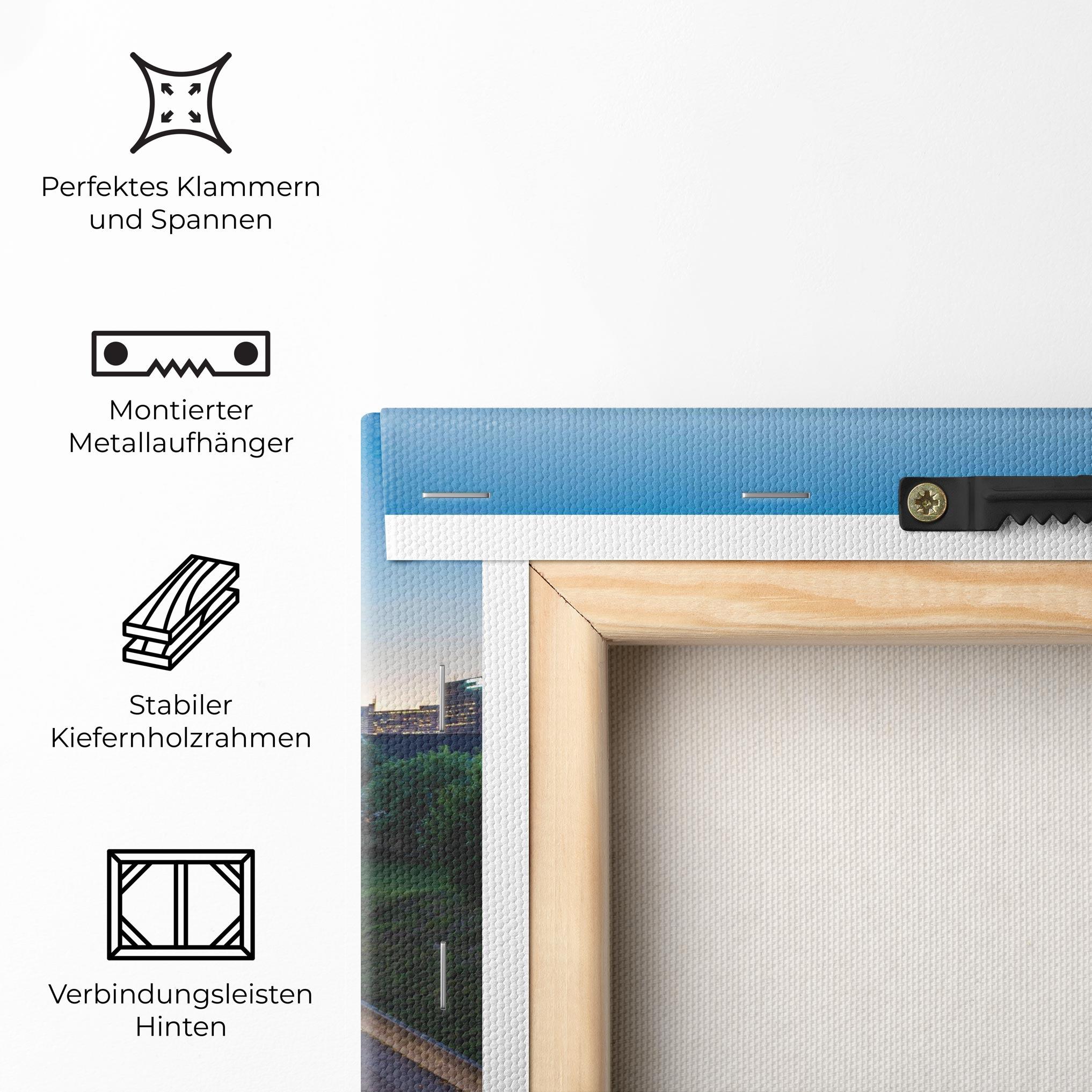 Leinwandbild Car Lights City mockup 5