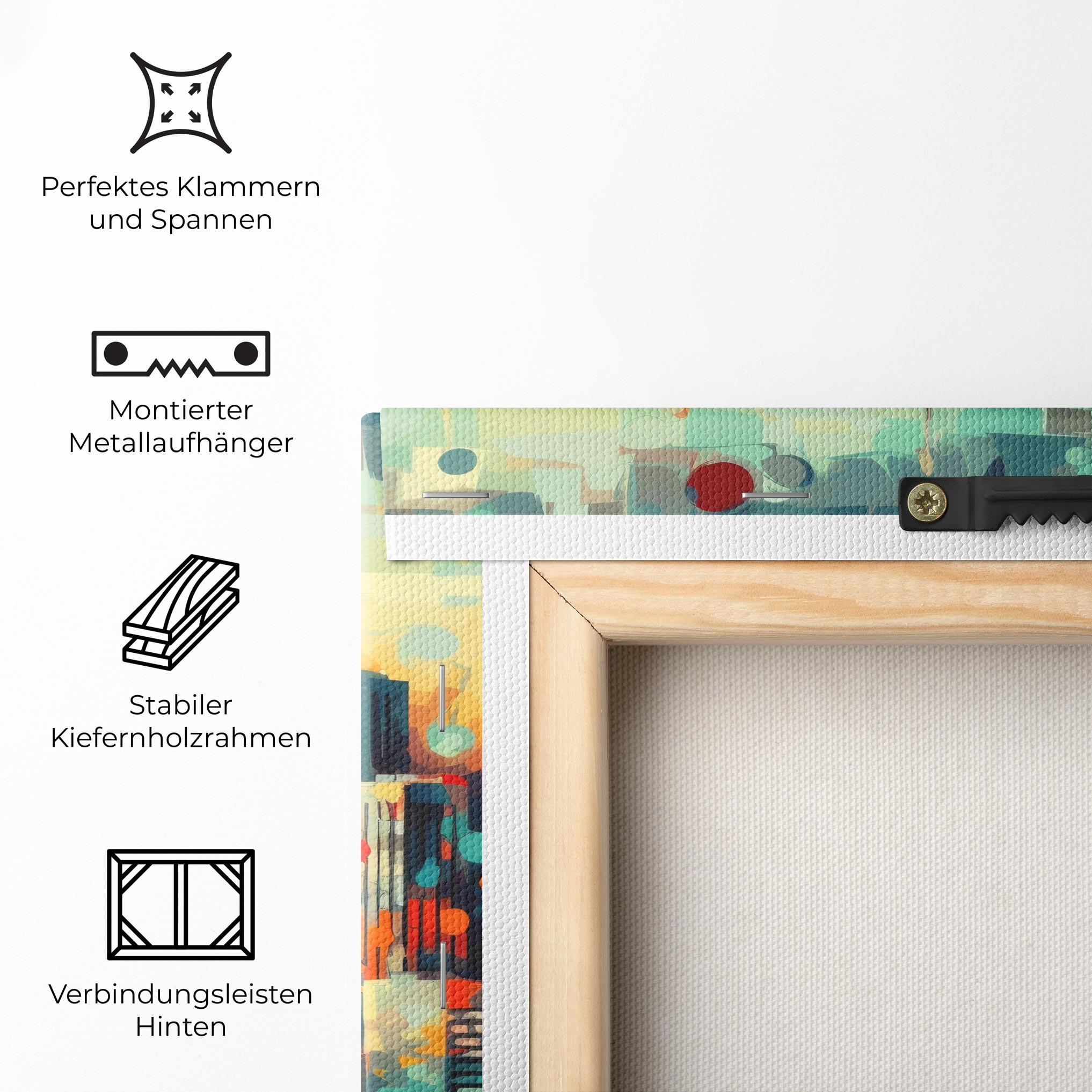 Leinwandbild Colorful City Painting mockup 5