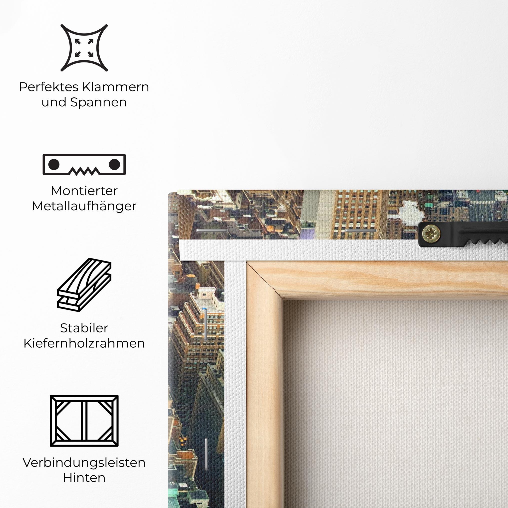 Leinwandbild Cream Tall Building mockup 5