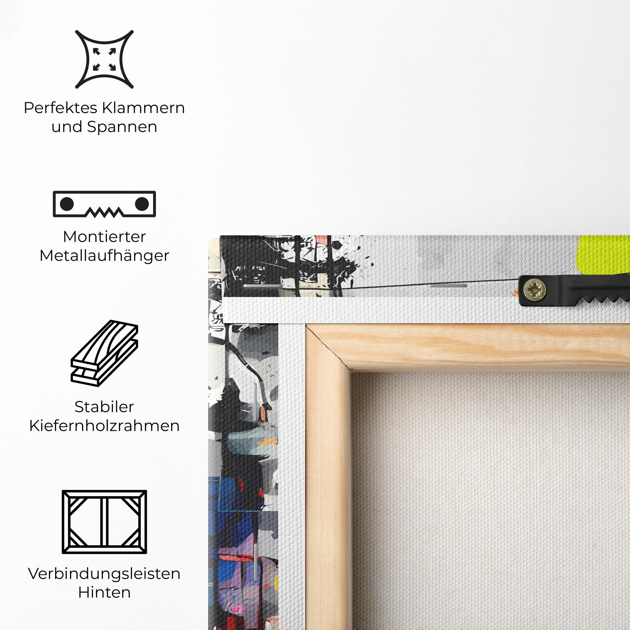 Leinwandbild Grunge City Art mockup 5