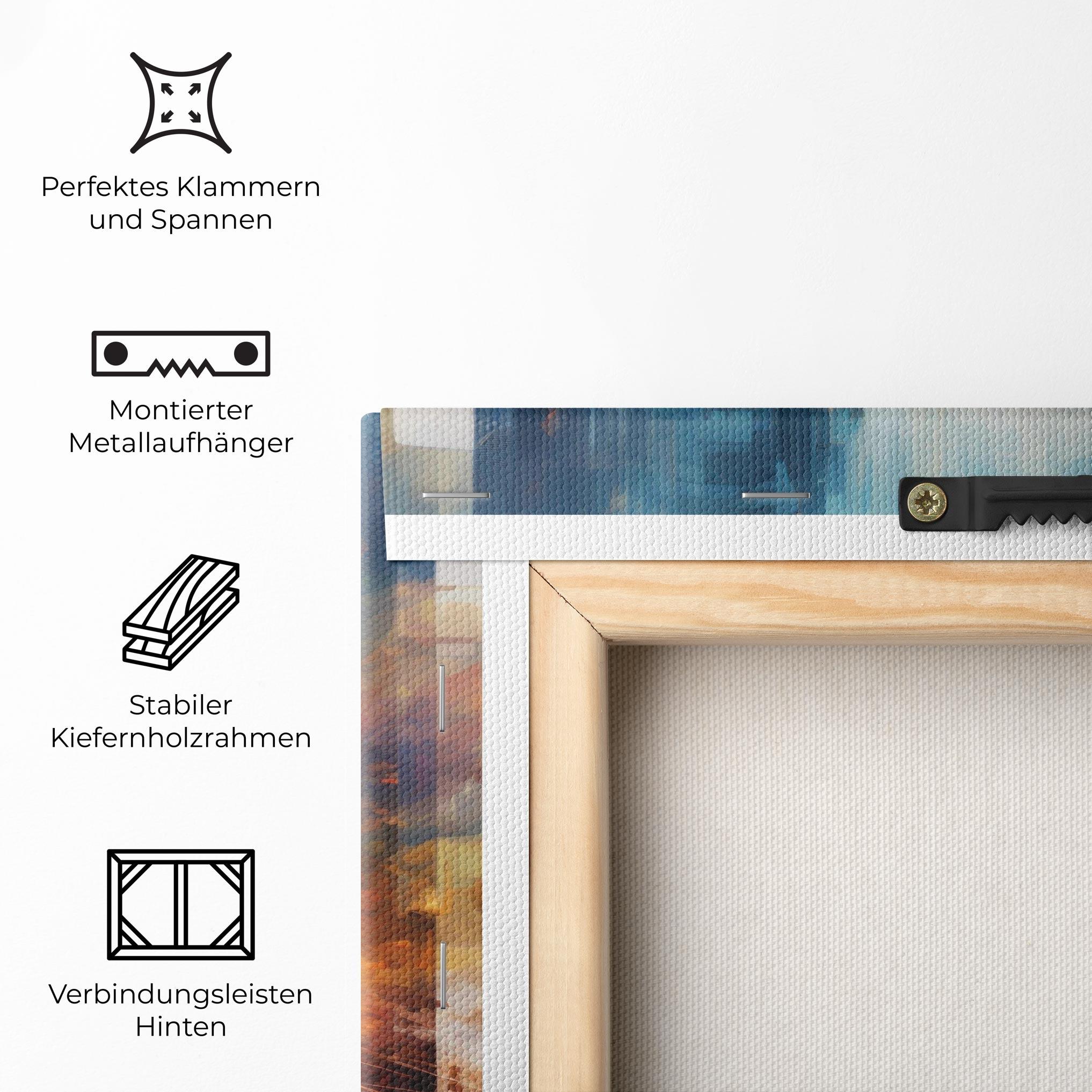 Leinwandbild Orange Lights City mockup 5