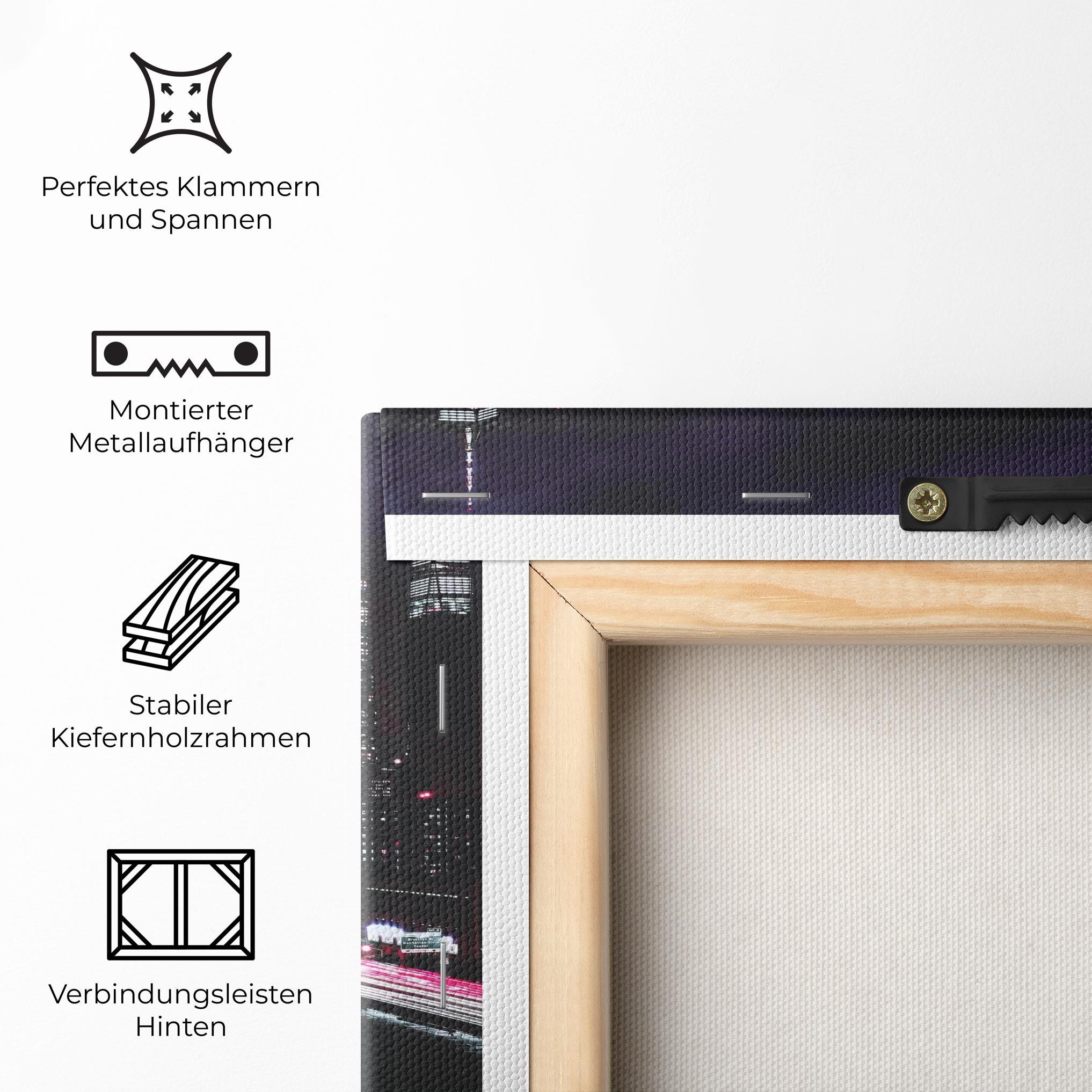 Leinwandbild Pink Light City mockup 5