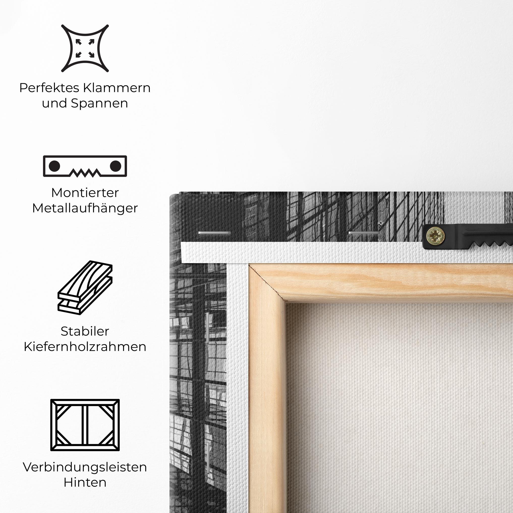 Leinwandbild Plane Grey Building mockup 5