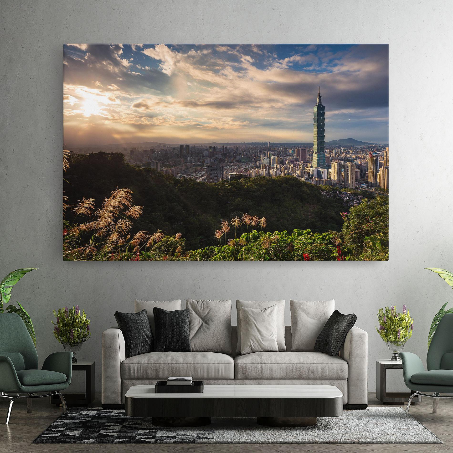 Leinwandbild Big Building Daylight mockup 7