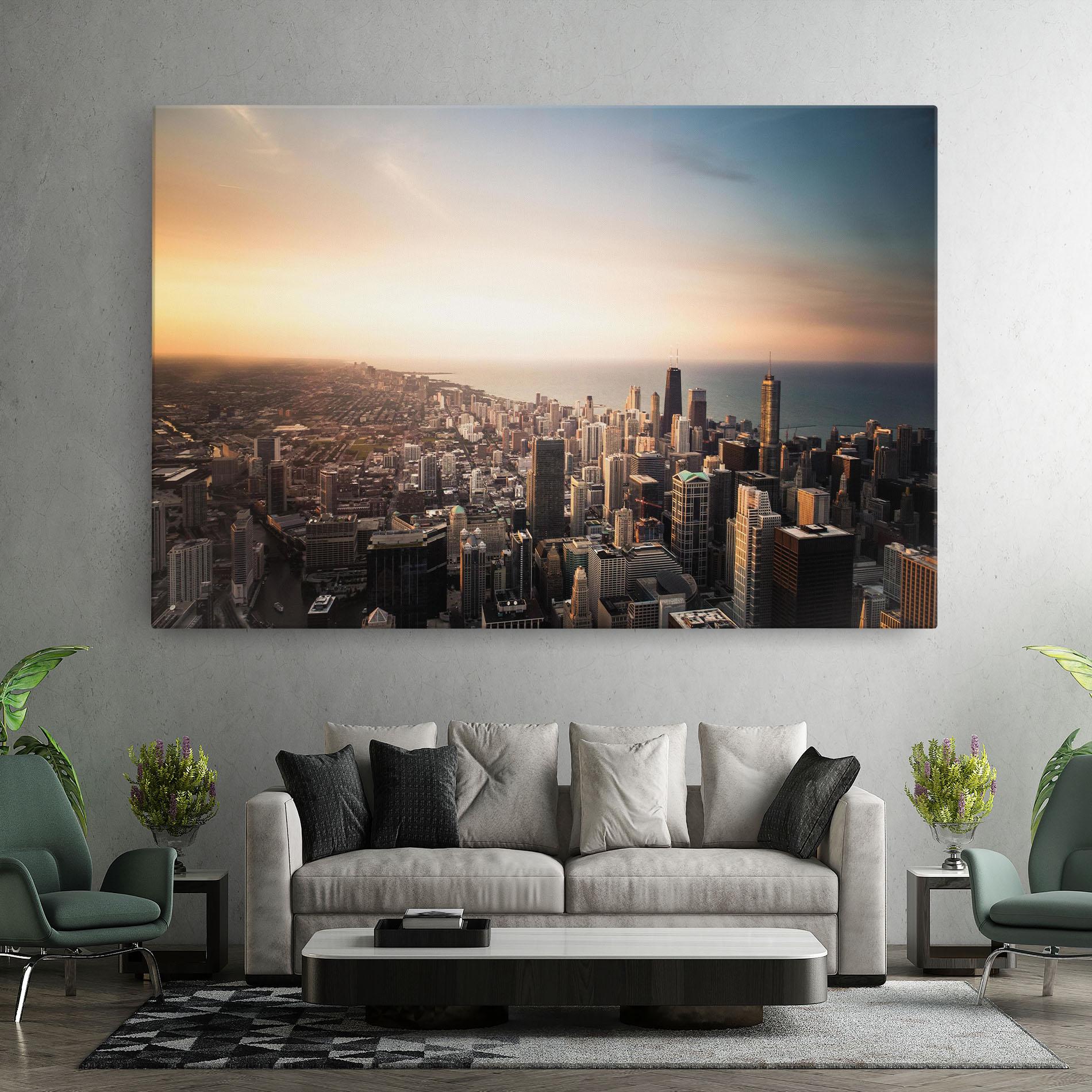 Leinwandbild City Buildings mockup 7