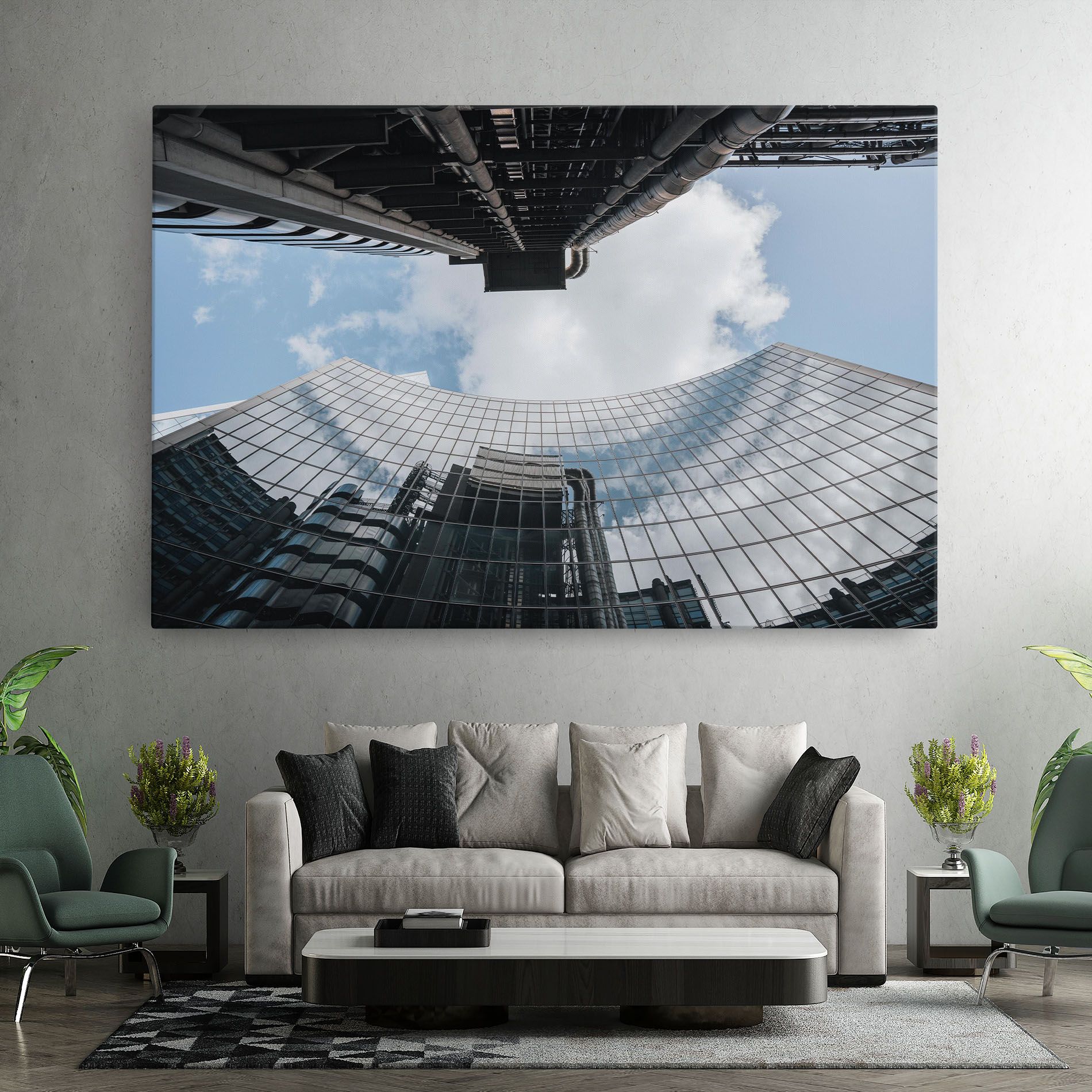 Cloud Big Building mockup 7