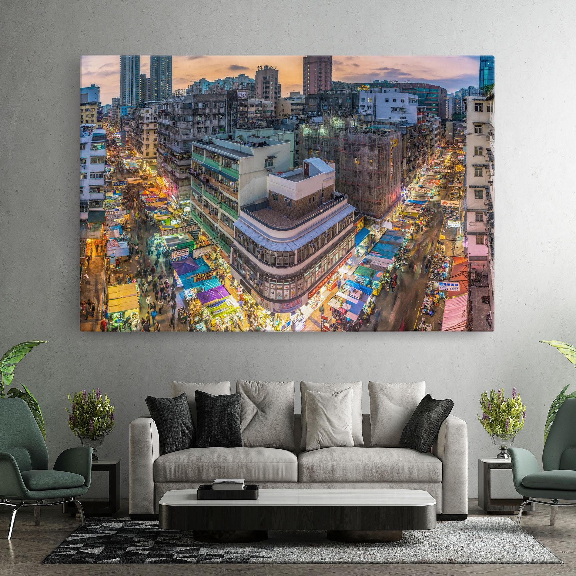 Leinwandbild Colorful Building mockup 7