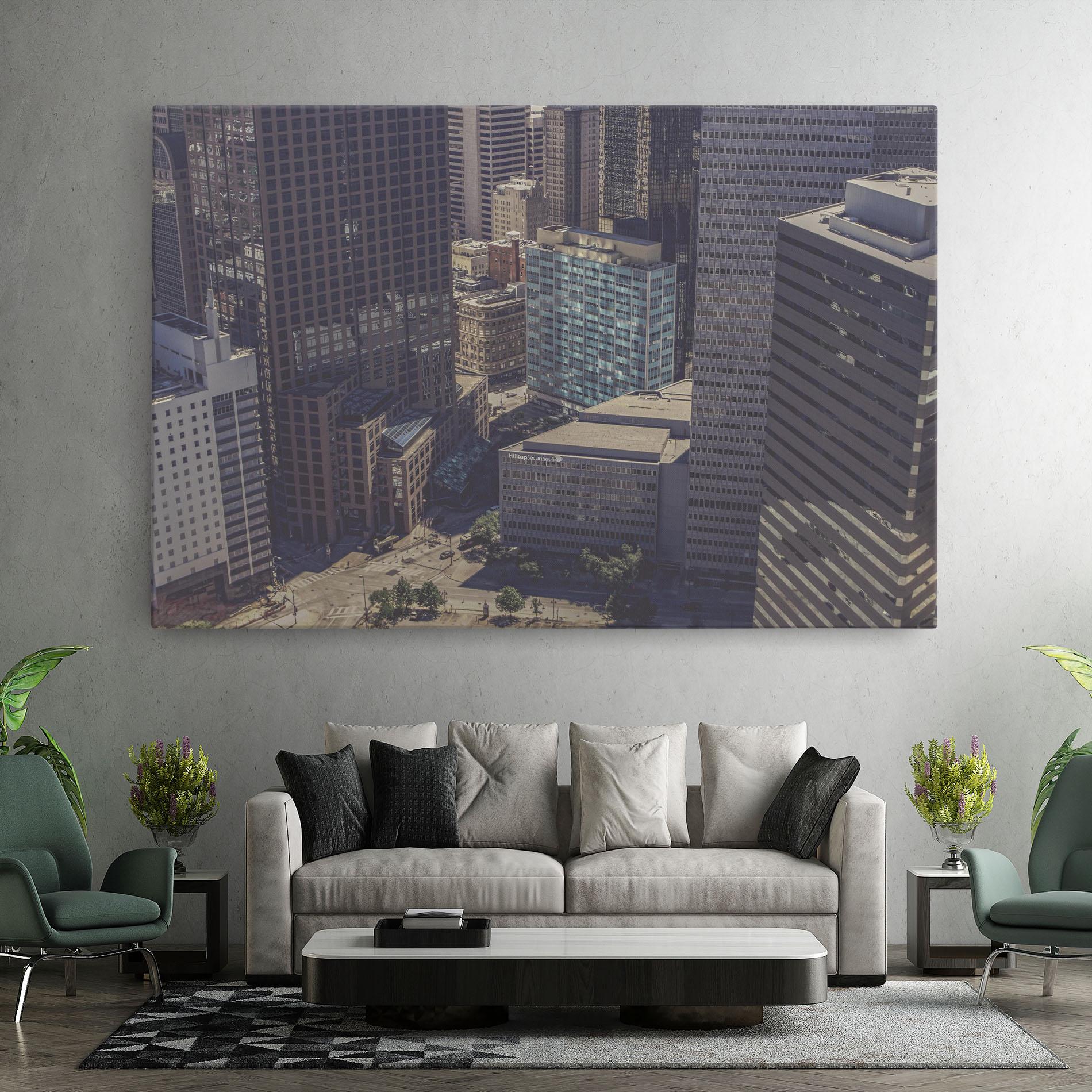 Leinwandbild Cream Light Building mockup 7