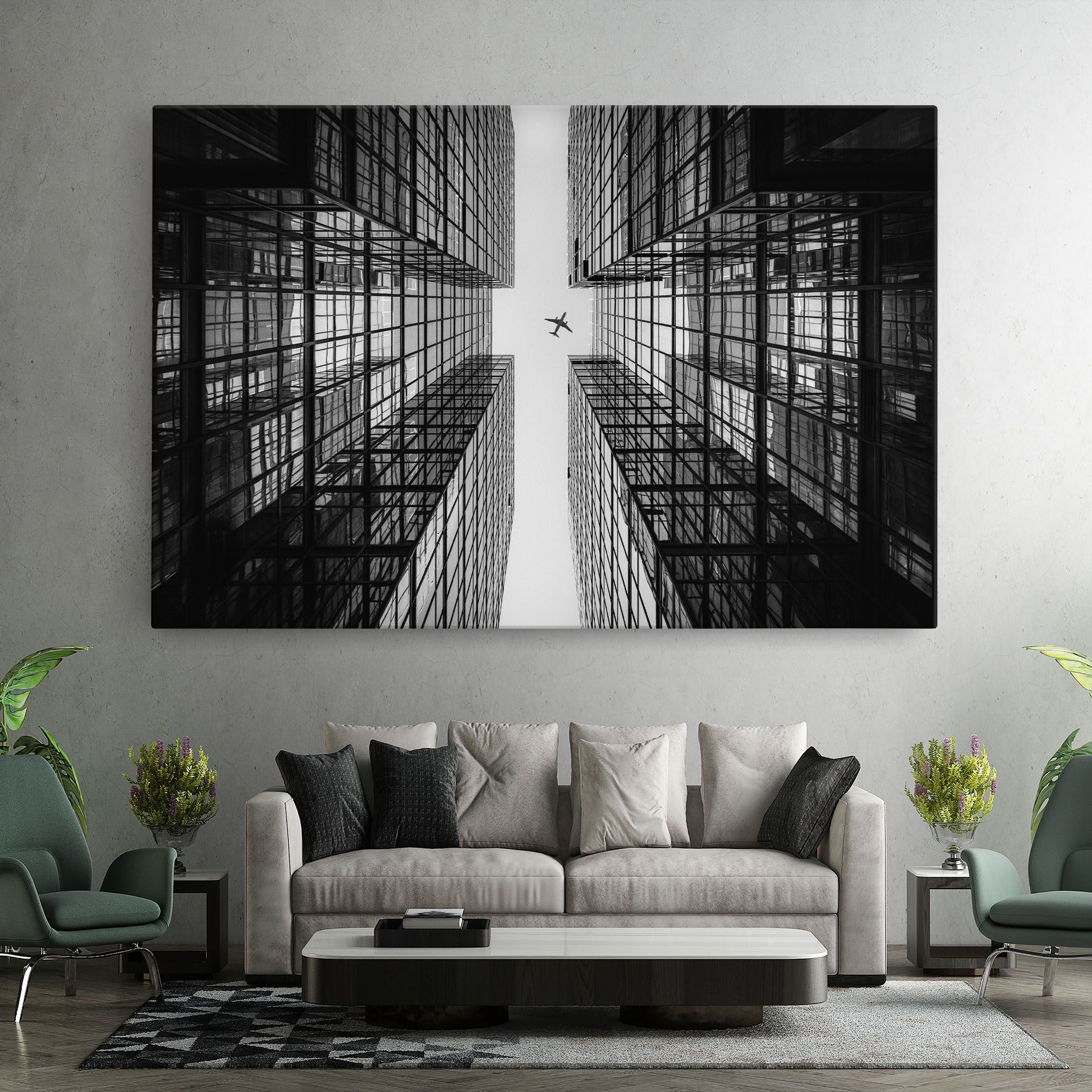 Plane Grey Building mockup 7