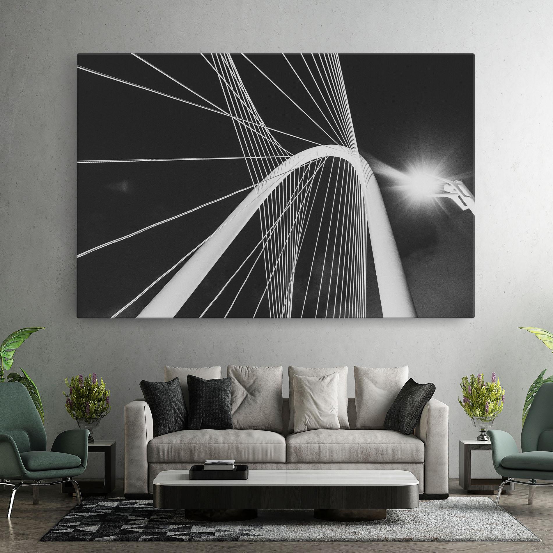 Leinwandbild White Glass Building mockup 7