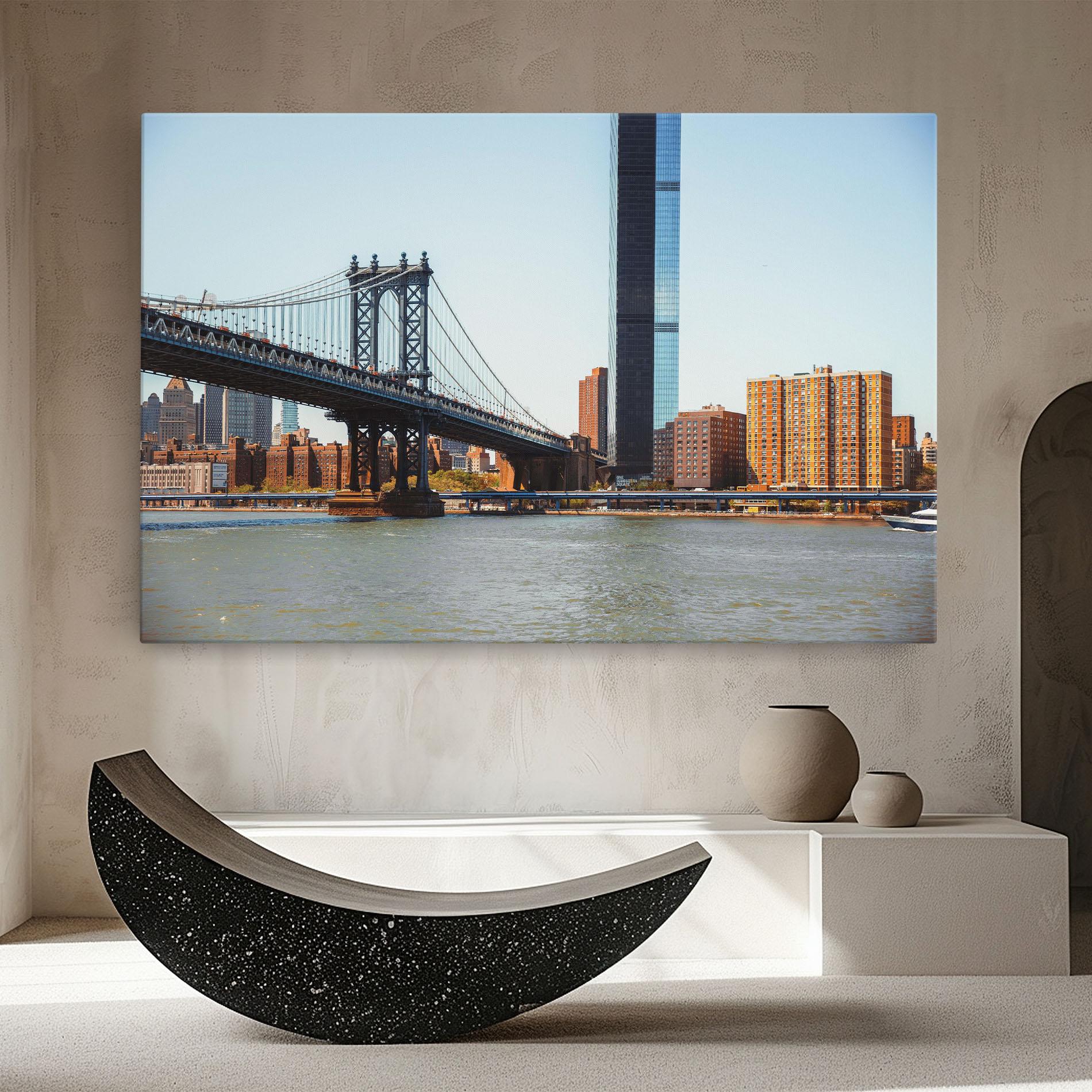 Leinwandbild Big City Bridge mockup 8