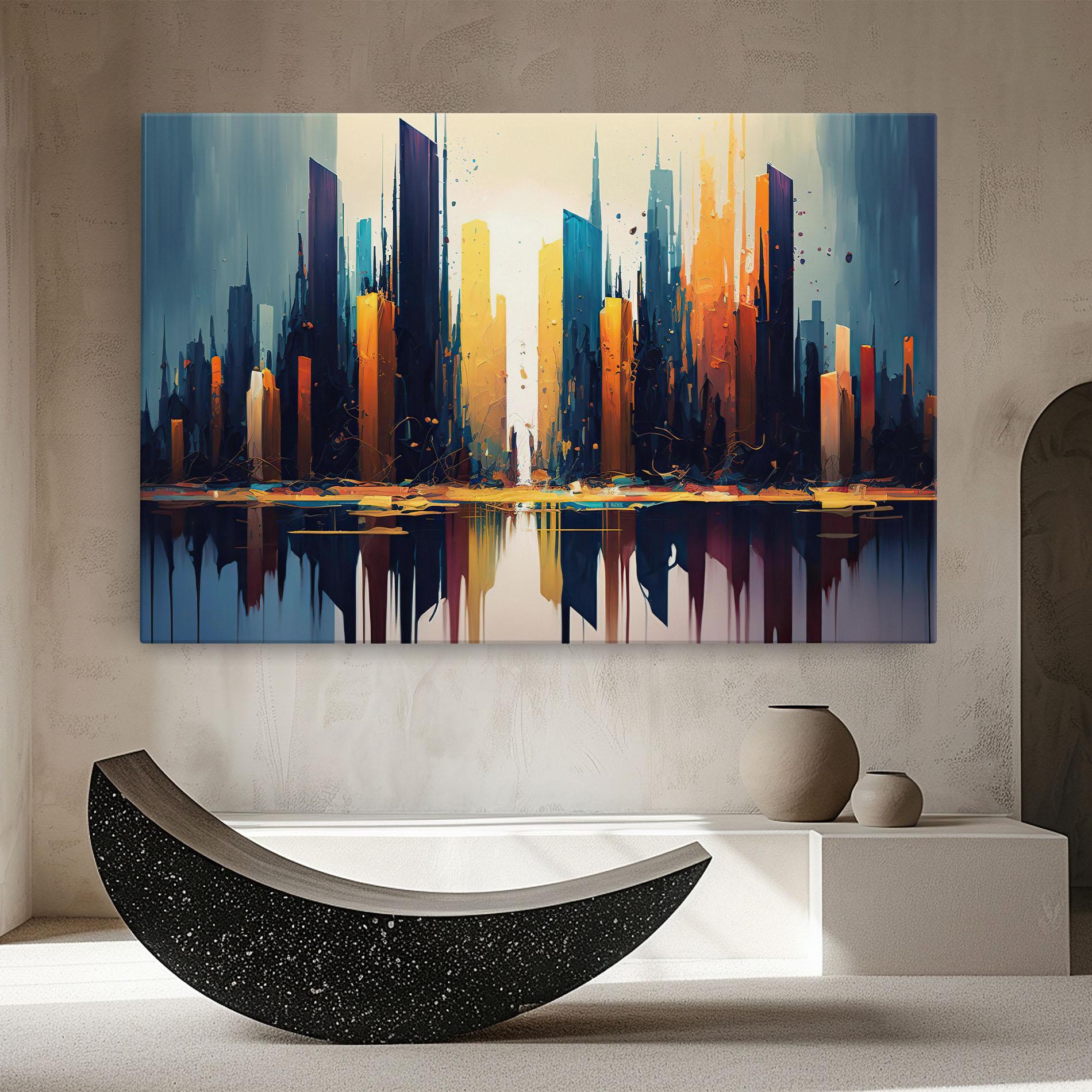 Leinwandbild City Pain Art mockup 8