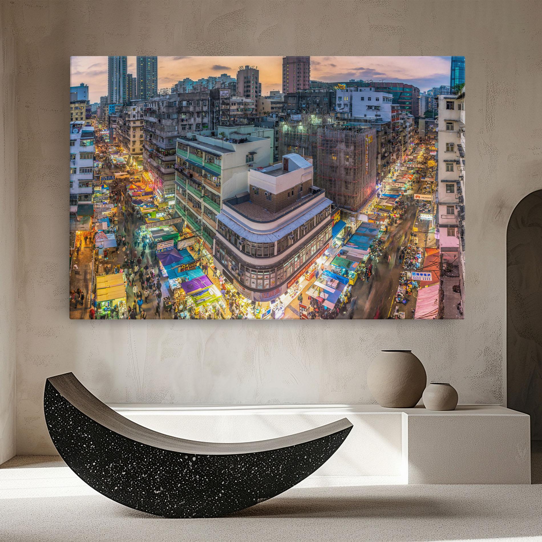 Leinwandbild Colorful Building mockup 8