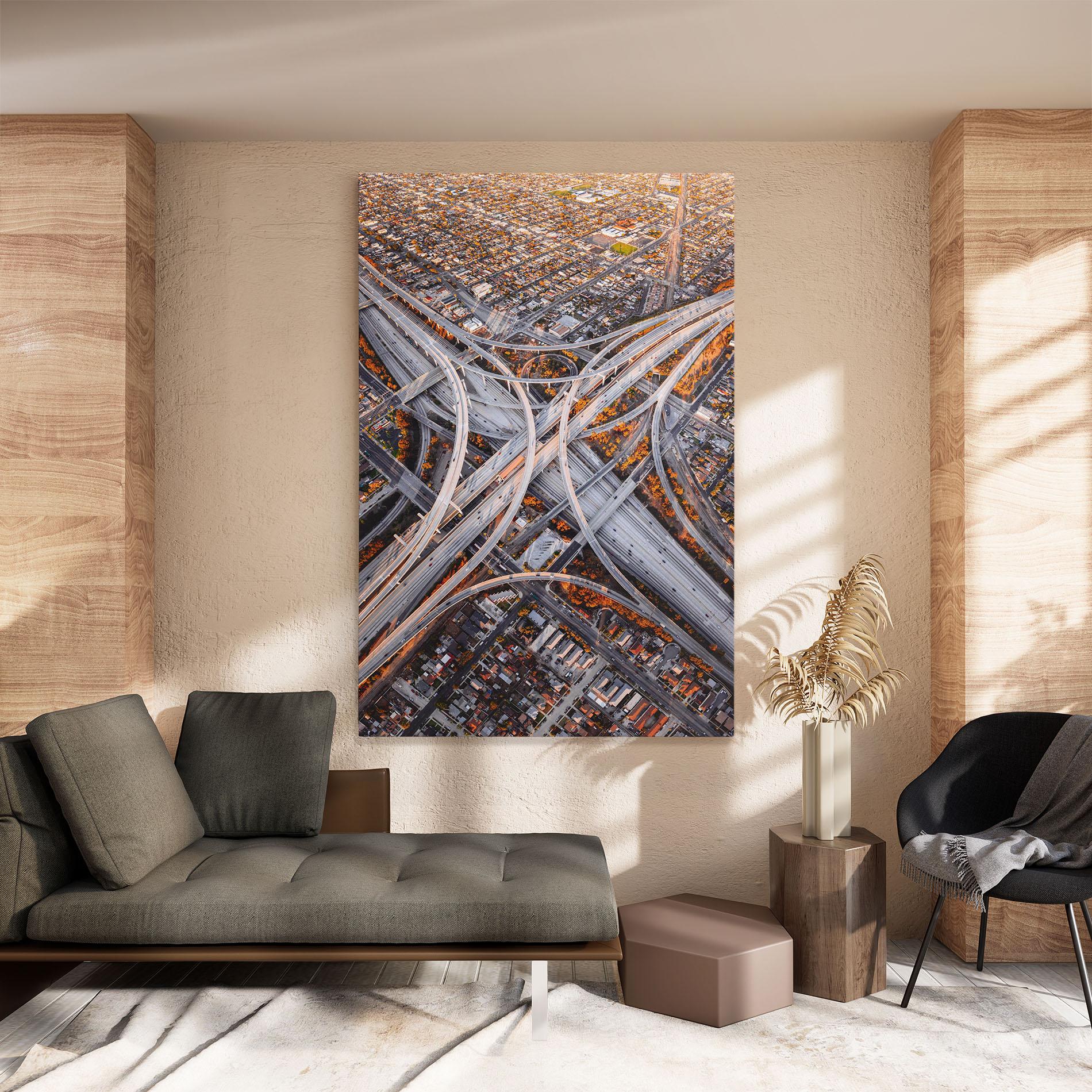 Leinwandbild Big Road City mockup 8