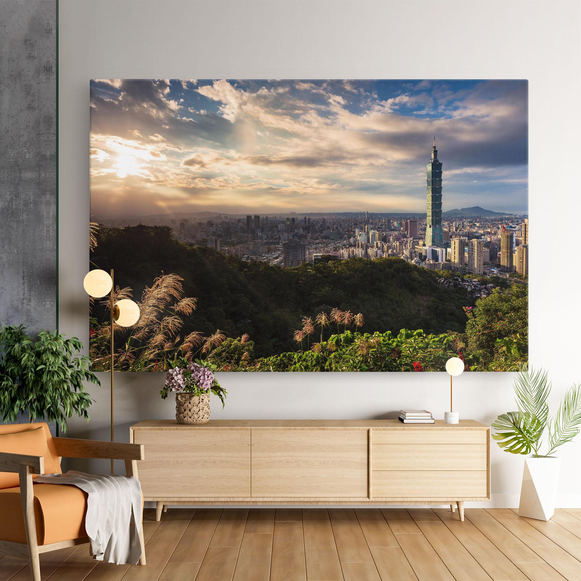 Leinwandbild Big Building Daylight mockup 9