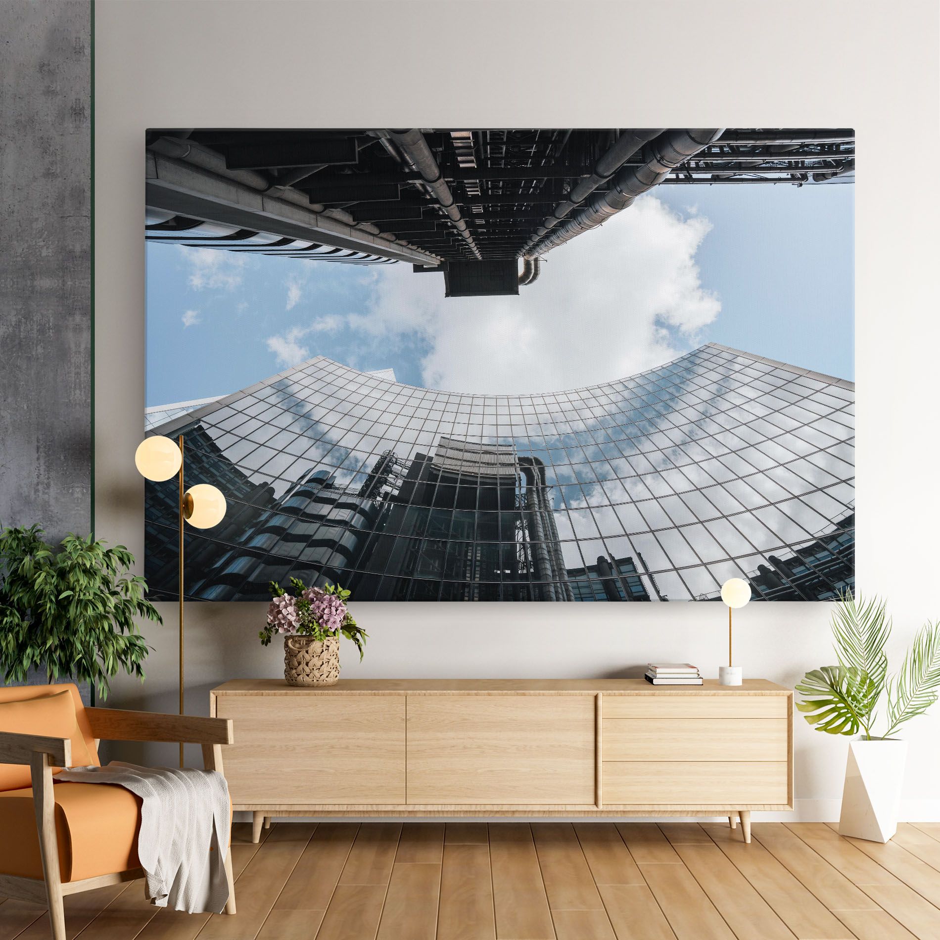 Cloud Big Building mockup 9