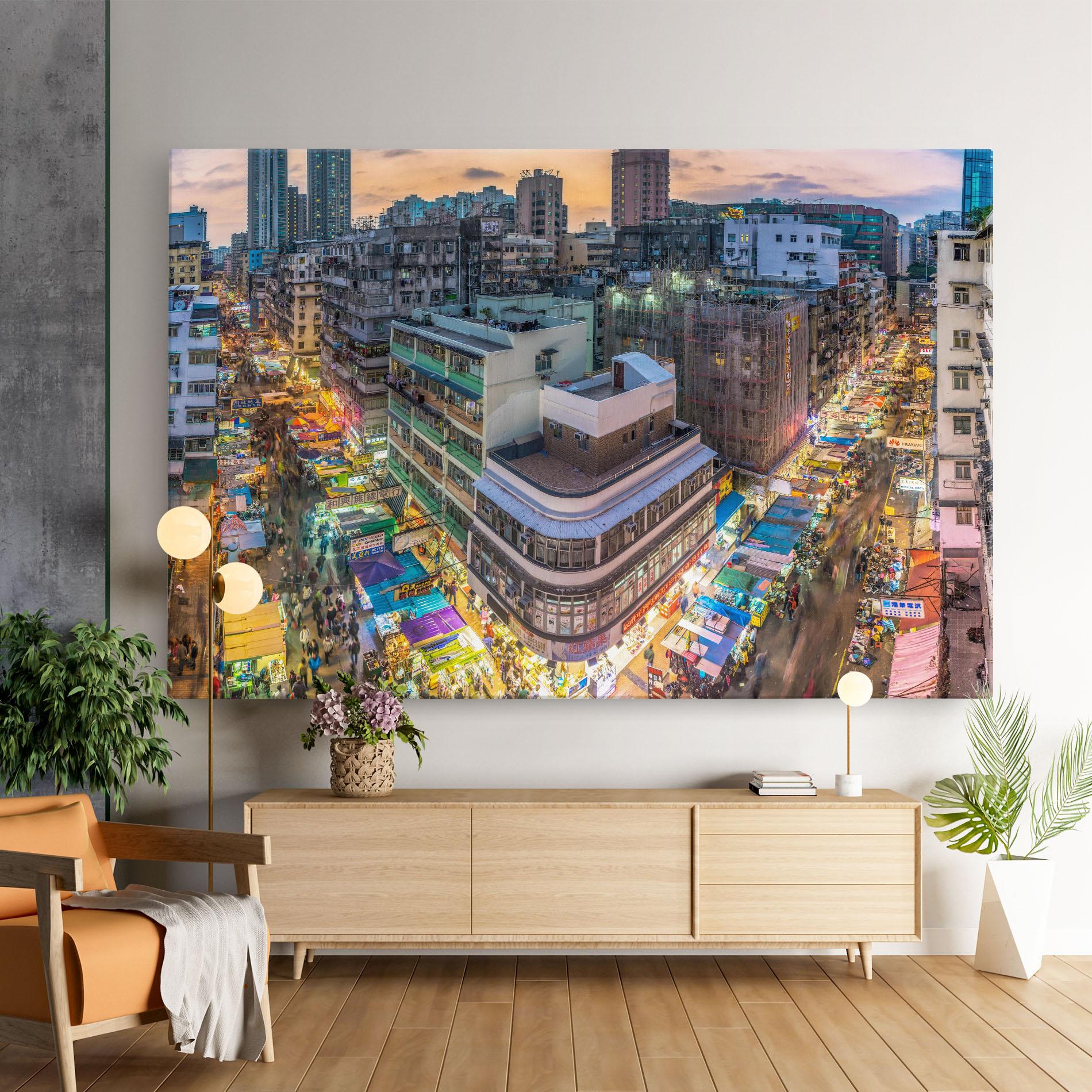 Leinwandbild Colorful Building mockup 9